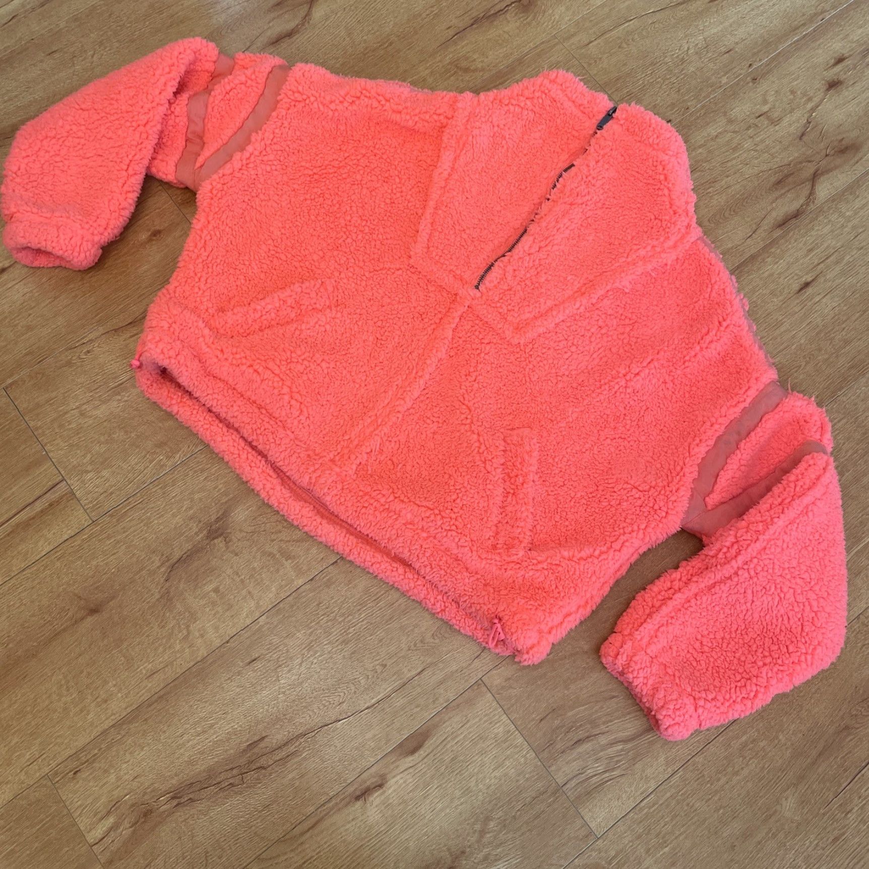 Free People Free People Movement Nantucket Sherpa Sweatshirt 1/3 Zip Pockets Lined Coral S Size S / US 4 / IT 40 - 2 Thumbnail