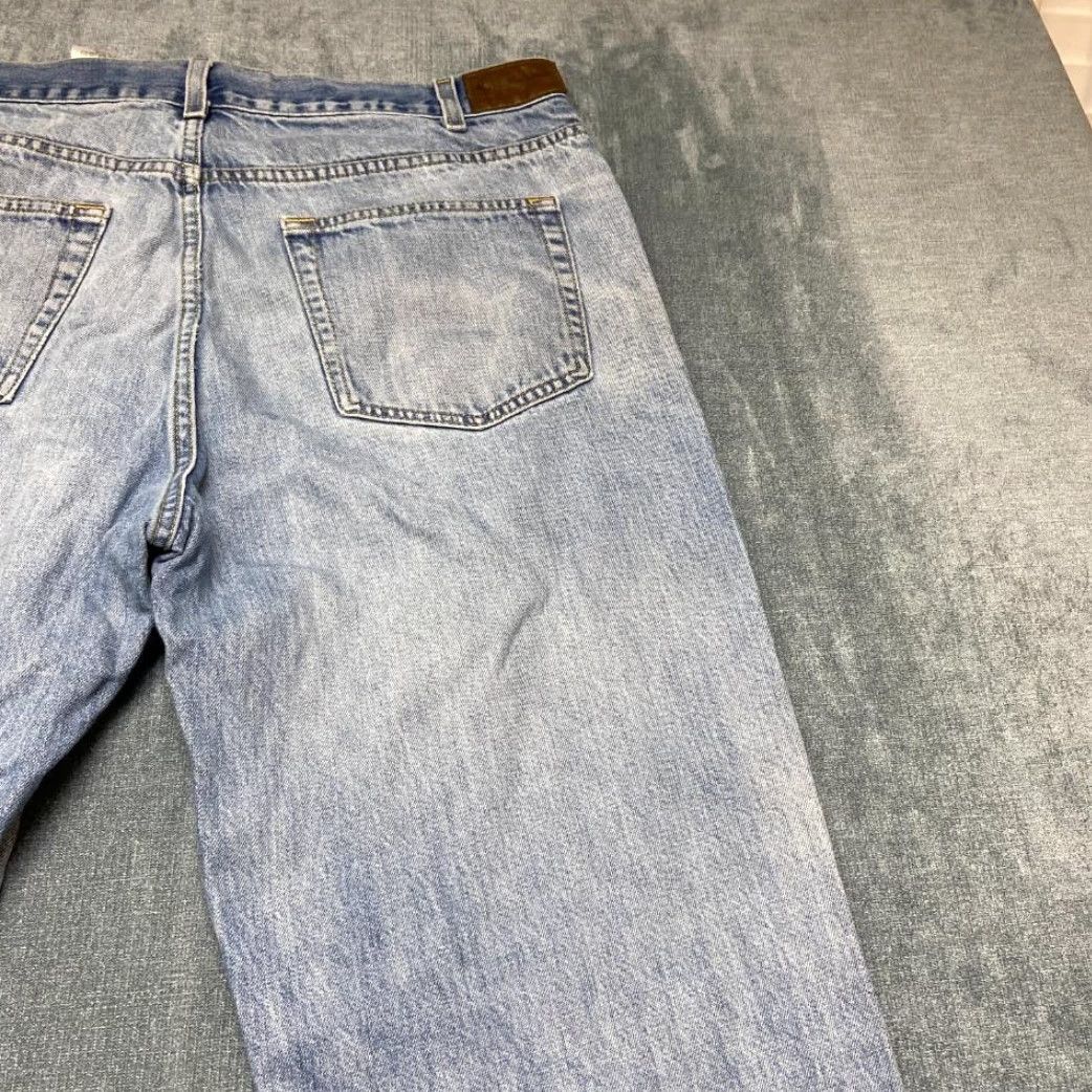 Denime Kirkland Jeans Mens 36x30 Blue Denim Light Wash Straight Leg Distressed Jeans Size US 36 / EU 52 - 5 Thumbnail