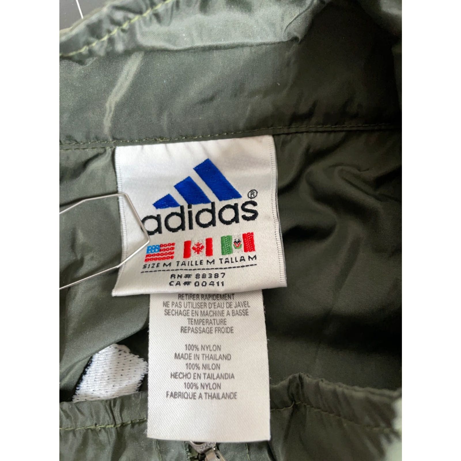 Adidas VINTAGE adidas Windbreaker Jacket Men Medium Blue Olive Green Striped 90s Retro Casual Size US M / EU 48-50 / 2 - 4 Thumbnail
