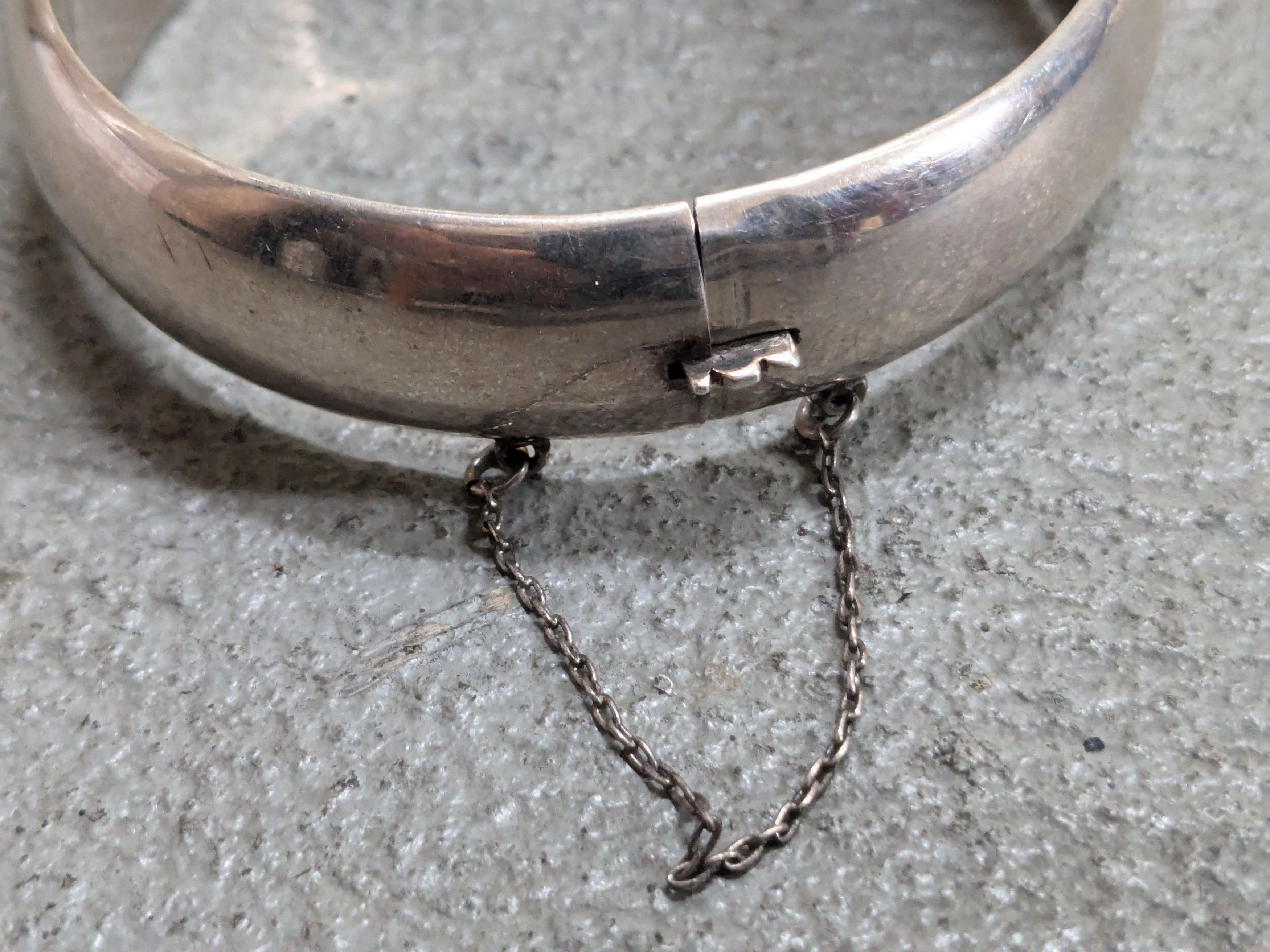 Vintage Vintage Sterling Silver Bracelet Hinge Clamper 7.25 Size ONE SIZE - 6 Thumbnail