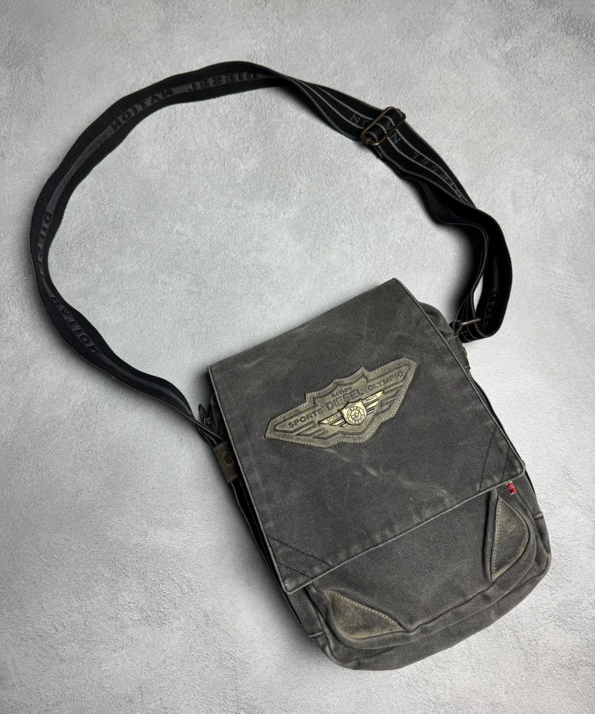 Avant Garde x Diesel Vintage Diesel Spare Parts Crossbody Shoulder Bag in Grey, Men's