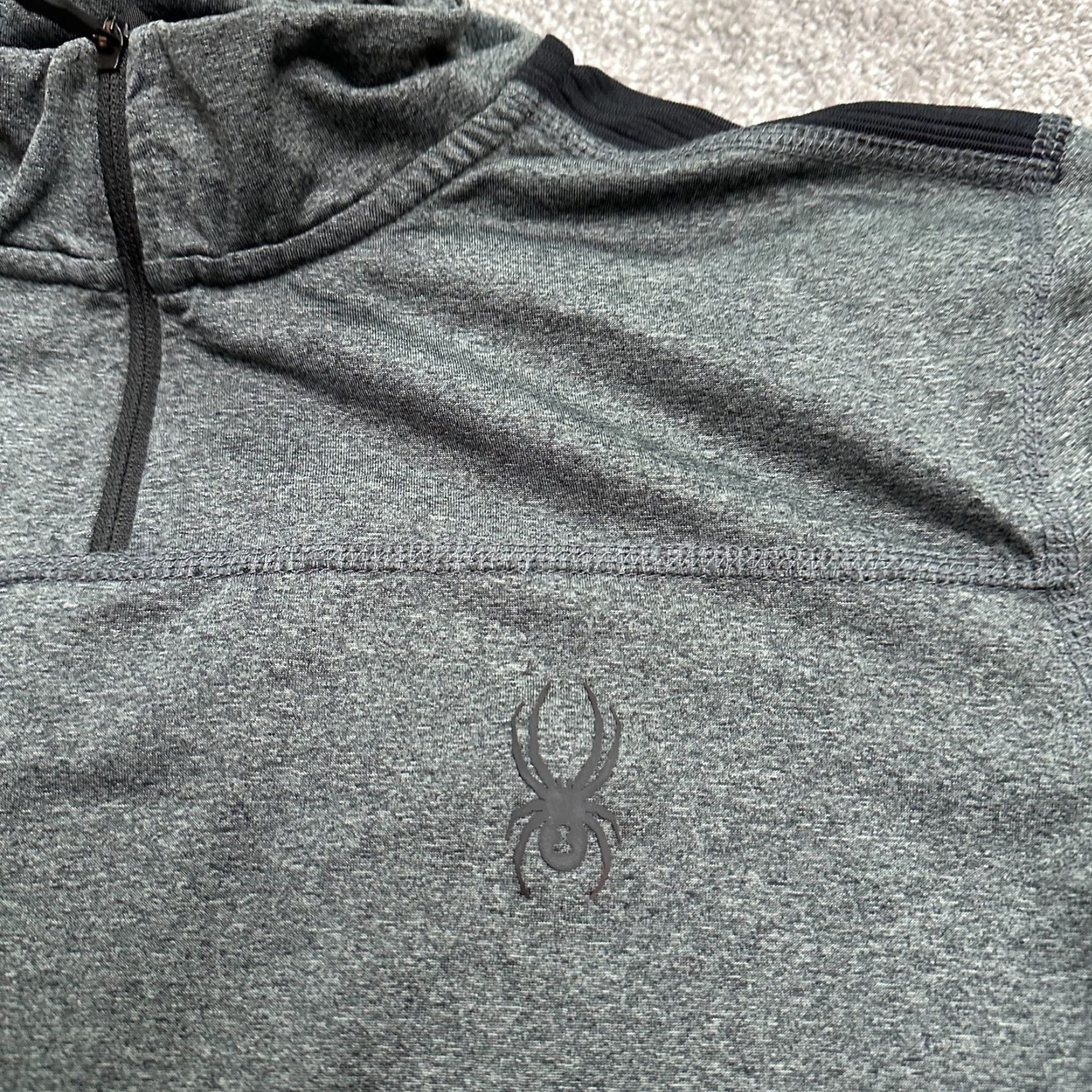 Spyder Spyder Jacket Mens Large ProW=B Active ProW=B Light Jacket Dark Gray 1/4 Zip Outdoor All Seasons Lightweight | Spyder | Jacket | Mens | Large | Gray Size US L / EU 52-54 / 3 - 5 Thumbnail
