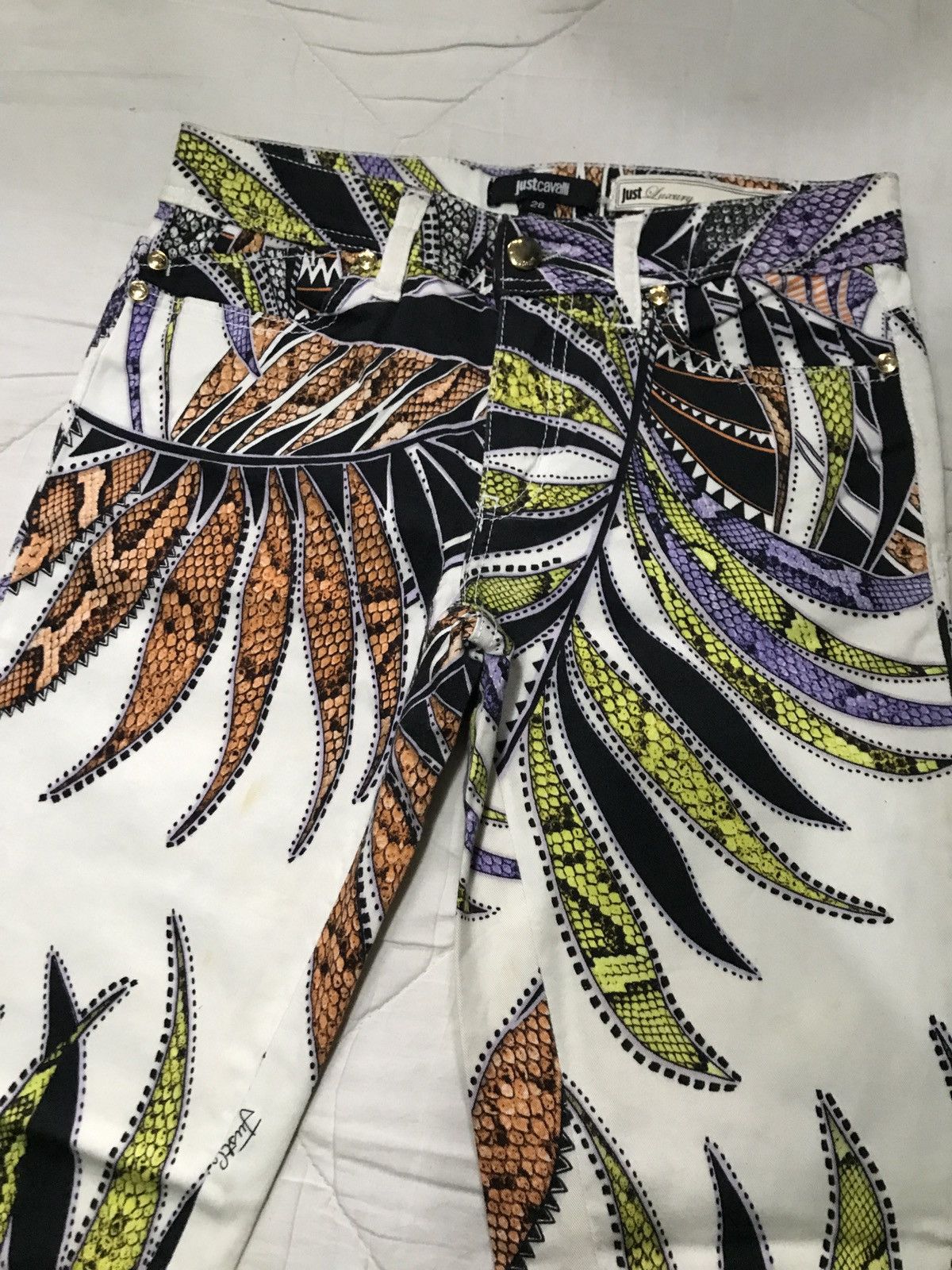 Just Cavalli JUST CAVALLI BY ROBERTO CAVALLI PATTERNED SKINNY Size 26" / US 2 / IT 38 - 3 Thumbnail