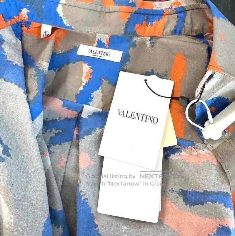 Valentino Valentino Gray Camo Cotton Womens Shirt . Size M / US 6-8 / IT 42-44 - 7 Thumbnail