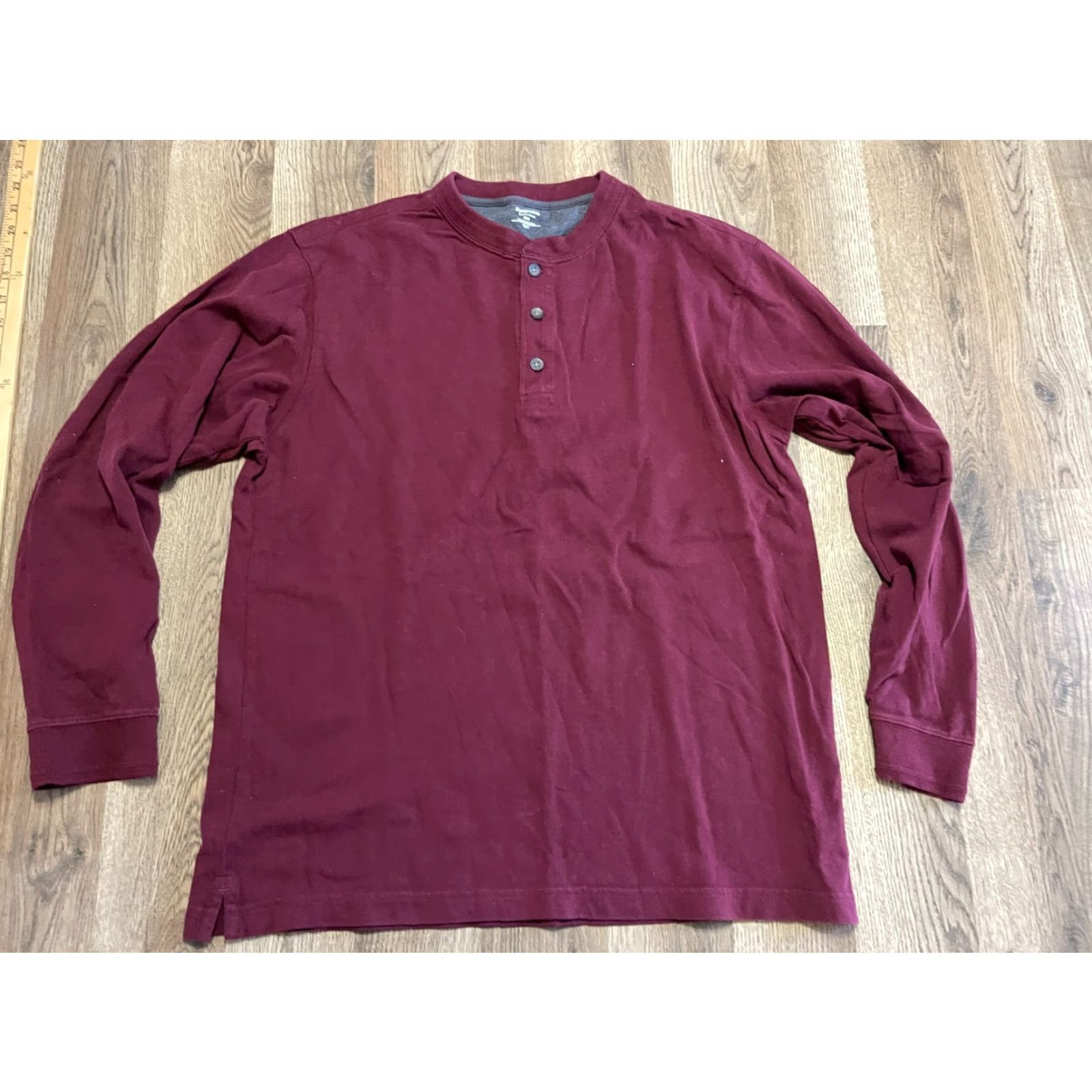 Vintage St. John's Bay Shirt Mens Size M Long Sleeve Suede Jersey Red Maroon Solid T-Shirt Fall Spring Summer Vintage No (if not vintage, omit) Size US M / EU 48-50 / 2 - 2 Thumbnail