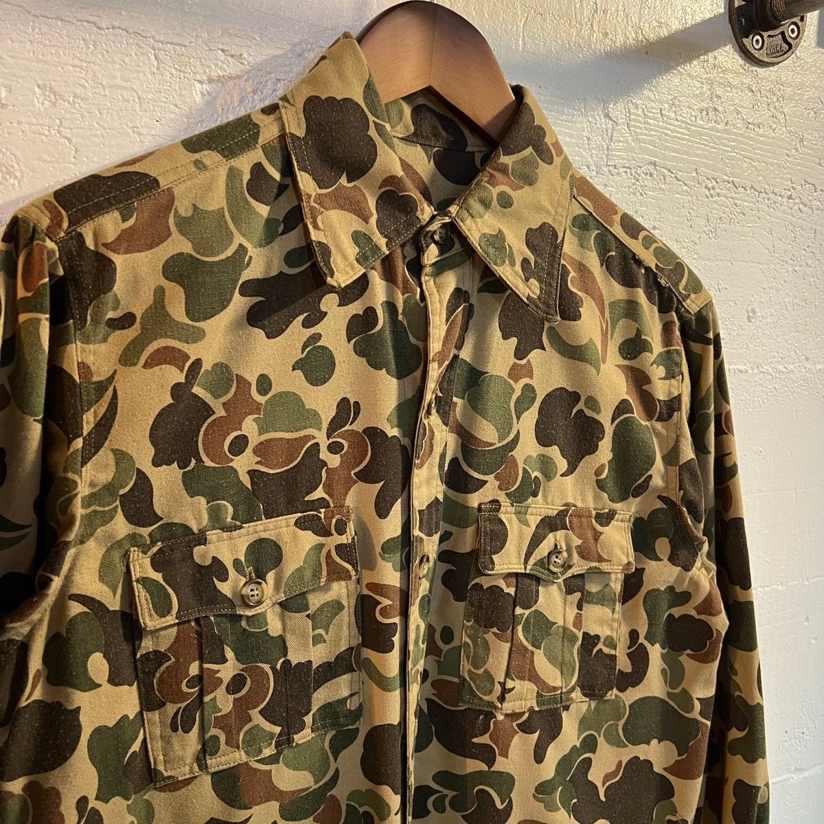 Vintage True Vintage 60's/70's Frogskin/Duck Camo Field Jacket Shirt Size US L / EU 52-54 / 3 - 3 Thumbnail