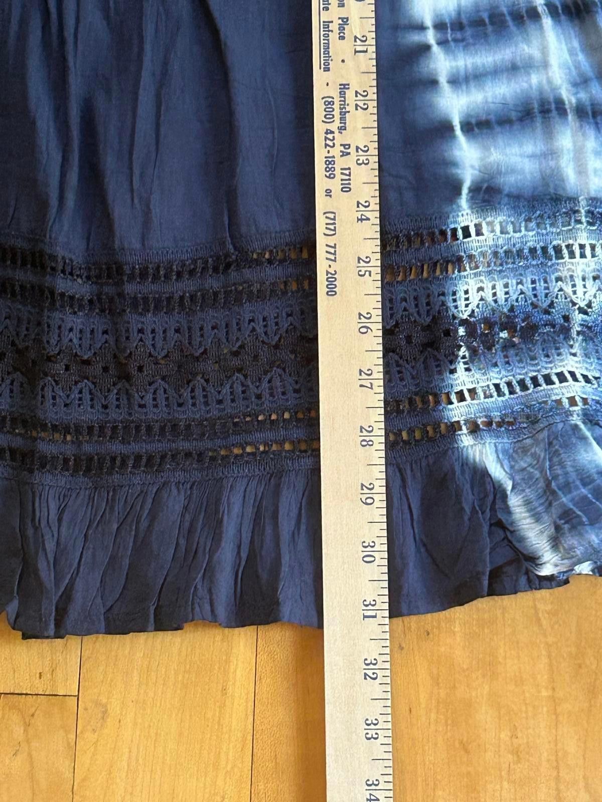 Other Stillwater Supply Co. Navy Tye Dye Cotton Babydoll Dress NWT Size S / US 4 / IT 40 - 8 Thumbnail