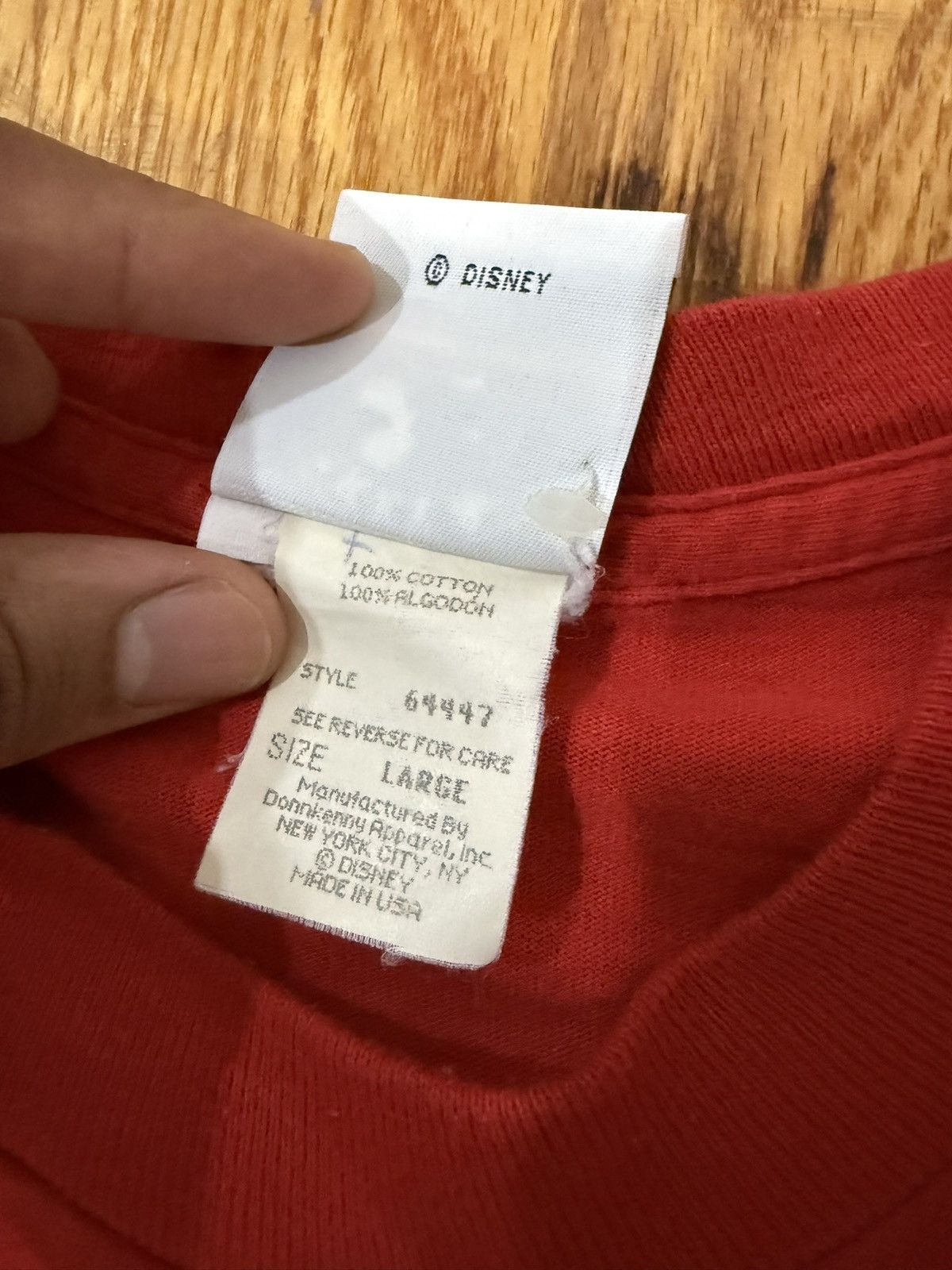 Vintage Vintage Red Mickey Front and Back Tee Size US L / EU 52-54 / 3 - 7 Thumbnail