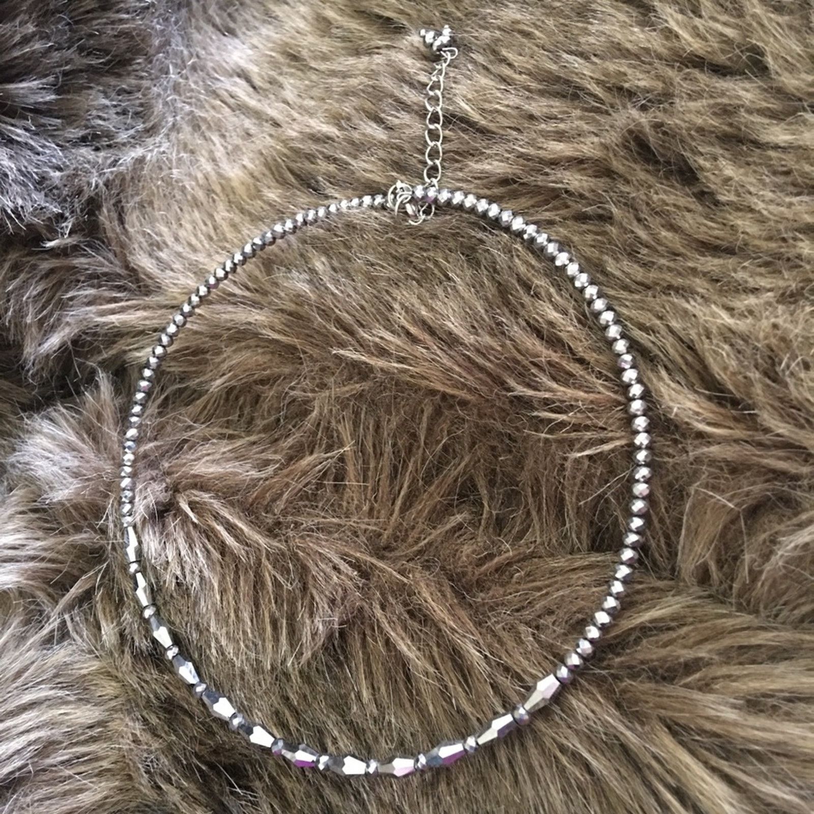 Jewelry Silver tone faceted sparkle bead choker necklace Size ONE SIZE - 6 Thumbnail