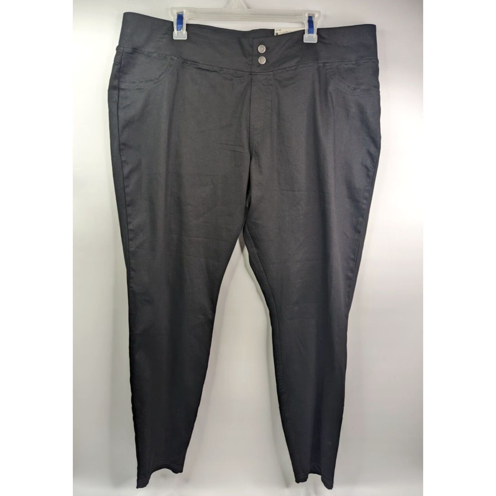 Vintage HUE Classic Smoothing Denim Leggings Black Size XXXL NWT Cotton Size 40" / US 18 - 2 Thumbnail