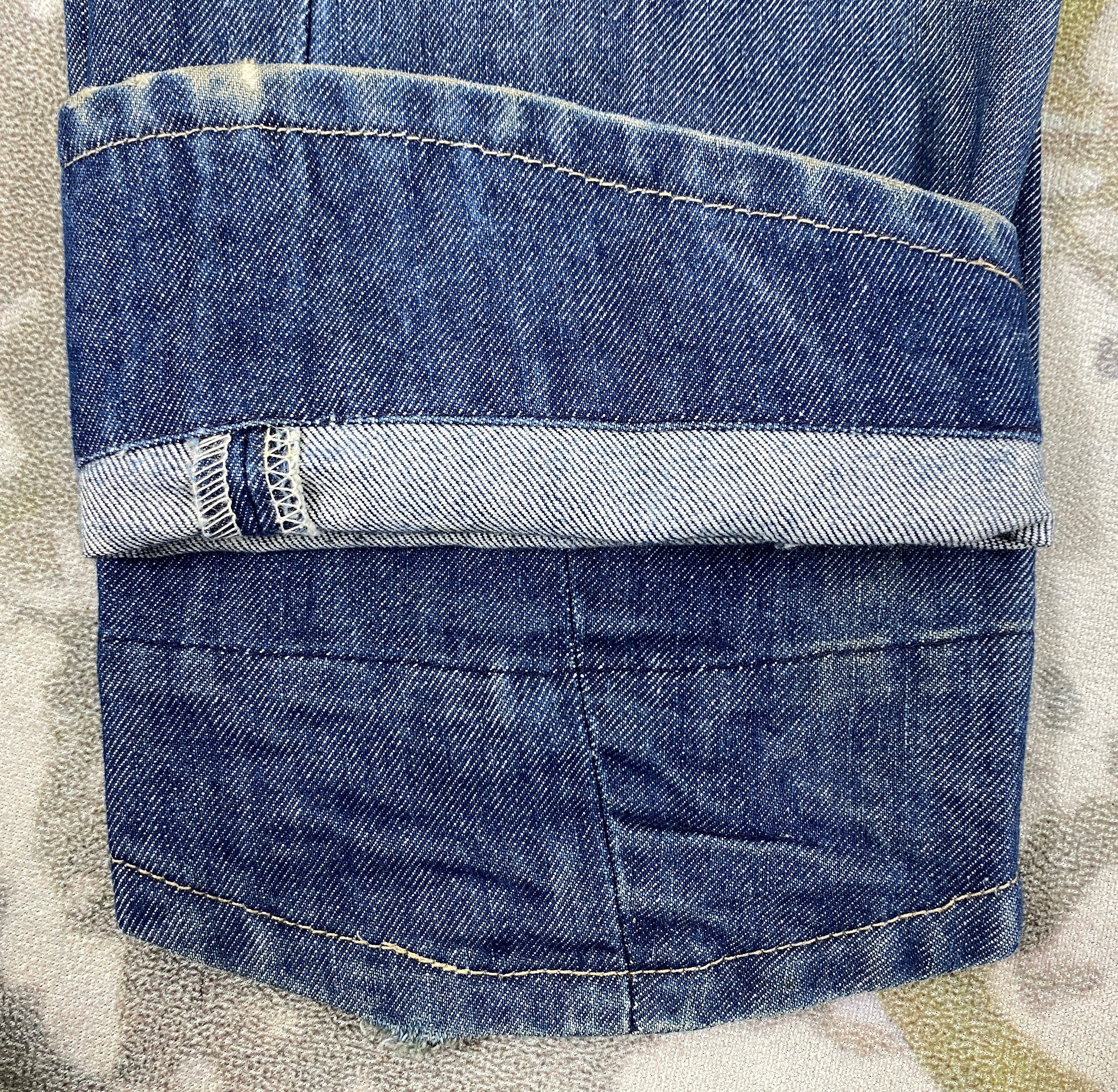 If Six Was Nine Blue Vintage Levi's Engineer Jeans 31x27.5 Denim -JN2109 Size US 31 - 15 Thumbnail