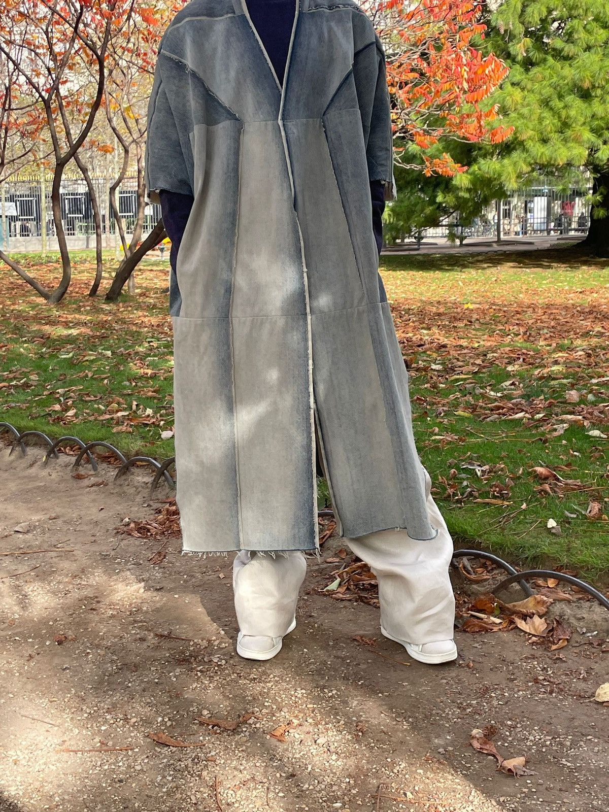 Rick Owens SS22 Fogachine Denim Cloack Size US M / EU 48-50 / 2 - 1 Thumbnail