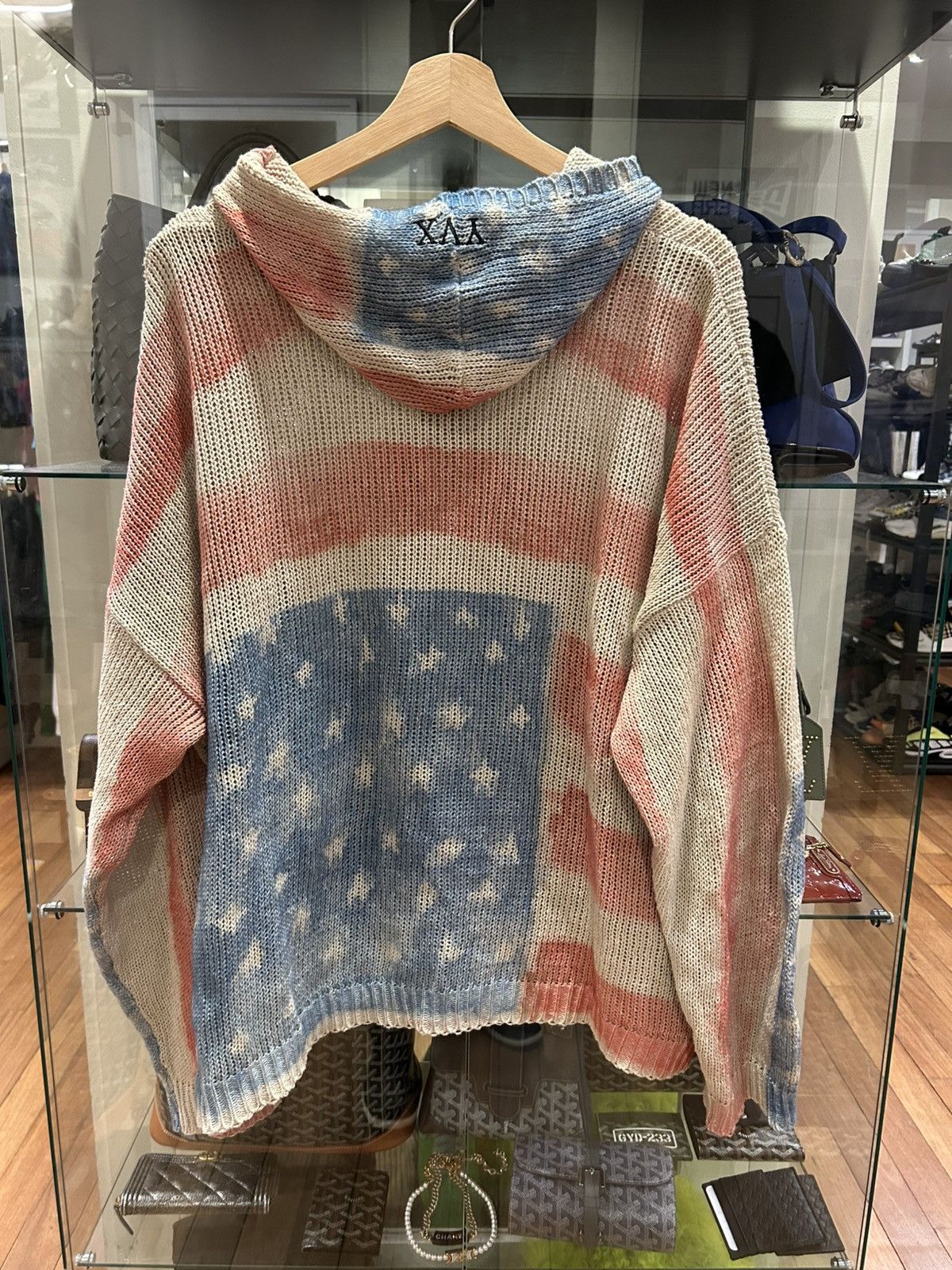 Other YVX Knit American Flag Zip Up Hoodie Size US XL / EU 56 / 4 - 2 Thumbnail
