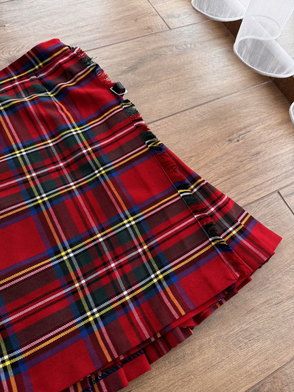 Pringle Of Scotland × Vintage Vintage Scottish Highland Kilt Woven Tartan Kilt Size US 28 / EU 44 - 3 Thumbnail