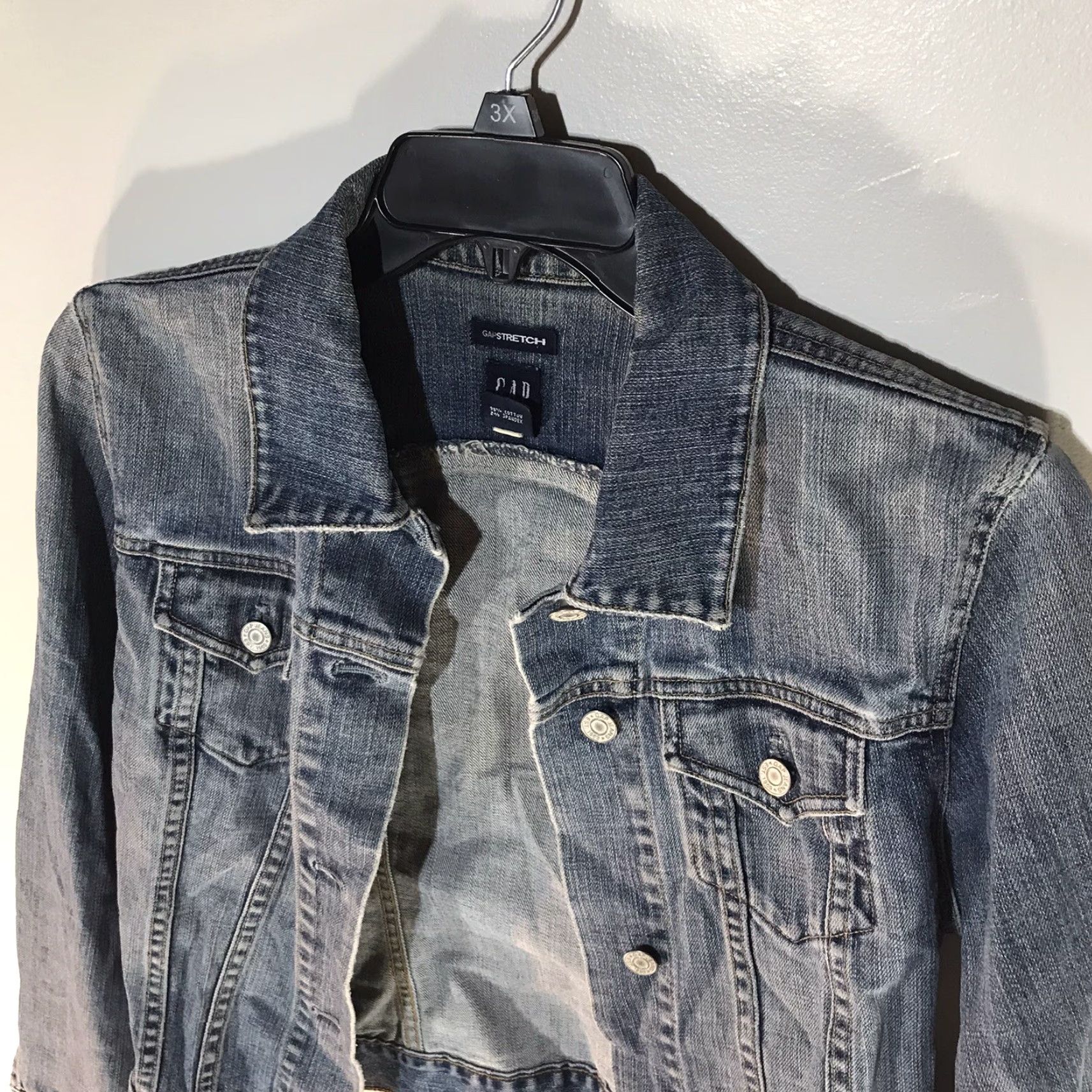 Gap Gap Stretch Denim Jacket Womens Medium Blue Casual 90s Classic Long Sleeve Size M / US 6-8 / IT 42-44 - 2 Thumbnail