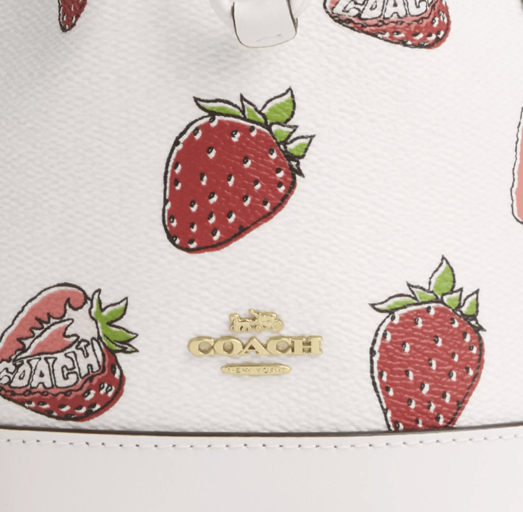 Coach NWT Coach Mini Bucket Bag With Strawberry Print CAL11 Size ONE SIZE - 10 Thumbnail