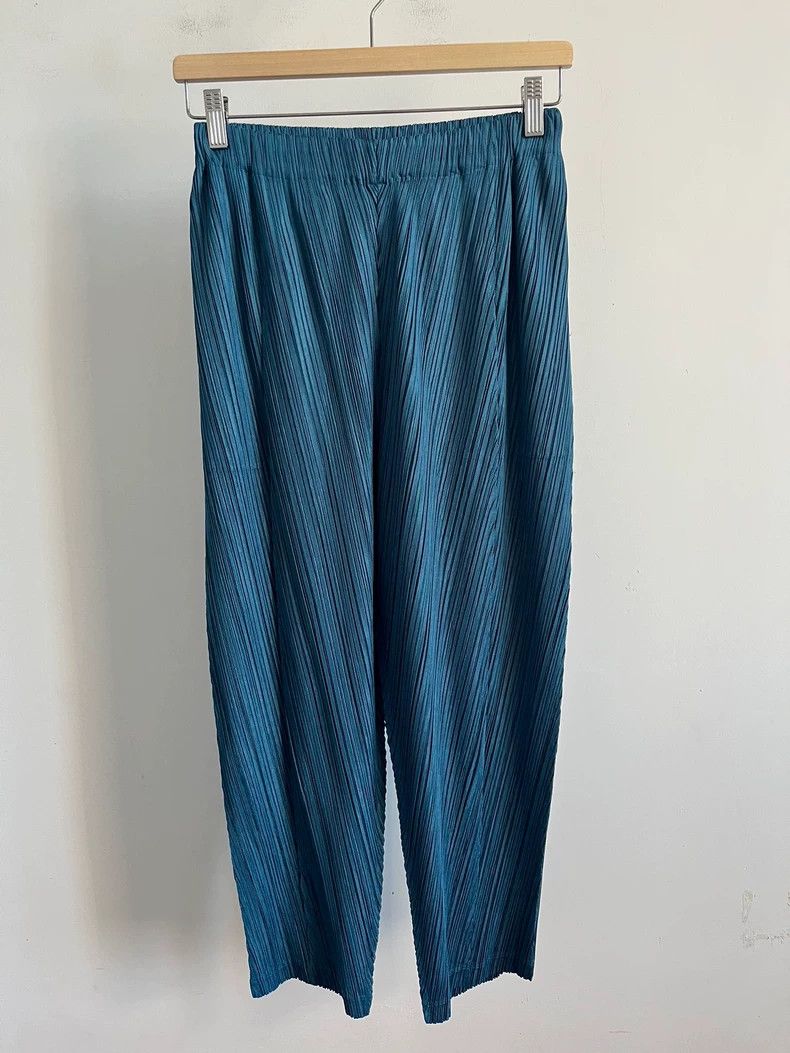 Issey Miyake issey miyake size:3 Cyan pleated pants Size 42" / US 20 - 1 Thumbnail