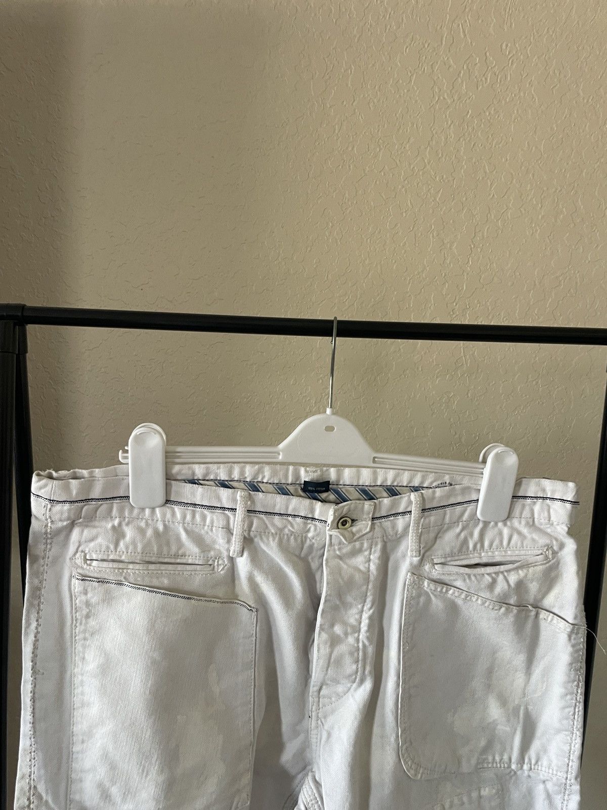 Polo Ralph Lauren Cargo distressed paint splash denim cut off shorts Size US 38 / EU 54 - 4 Thumbnail