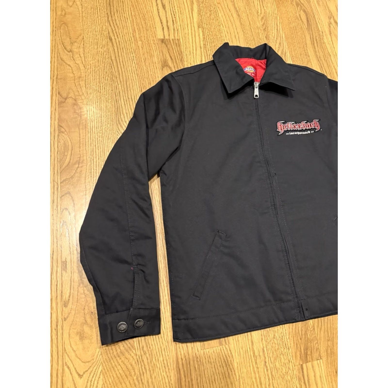 Dickies Dickies Hellanbach Jacket Size S Embroidered Wings Rhinestone Bomber Jacket Black Unisex Adults Zip Full Zip Pockets Logo Collar Style Wing Size US S / EU 44-46 / 1 - 3 Thumbnail