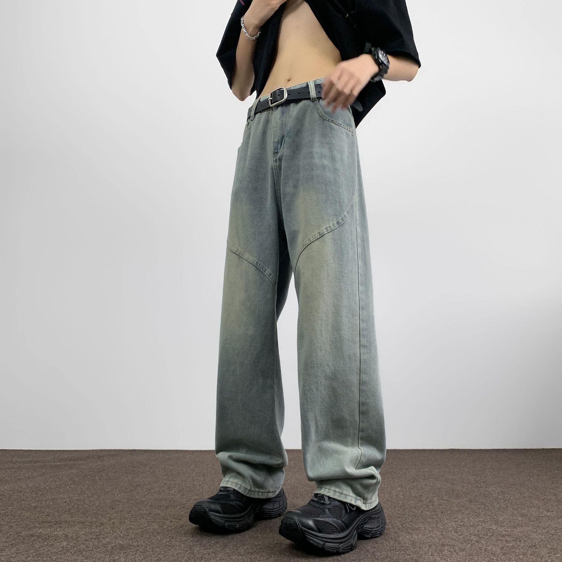 Japanese Brand × Jean Retro loose casual straight leg wide leg jeans Size US 32 / EU 48 - 2 Thumbnail