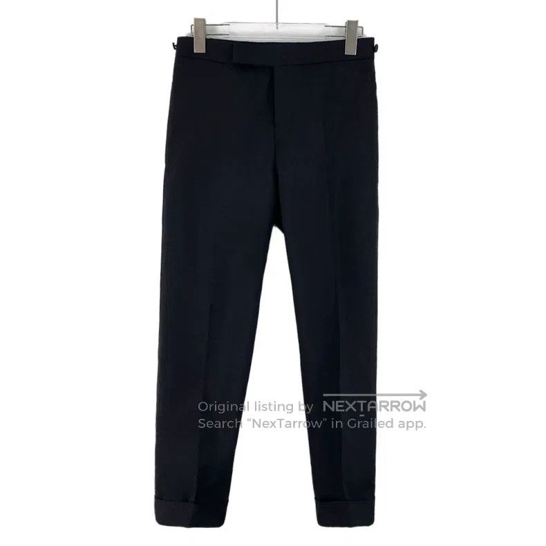 Thom Browne Thom Browne size 0 Black striped wool casual long pants Size US 38 / EU 54 - 1 Thumbnail