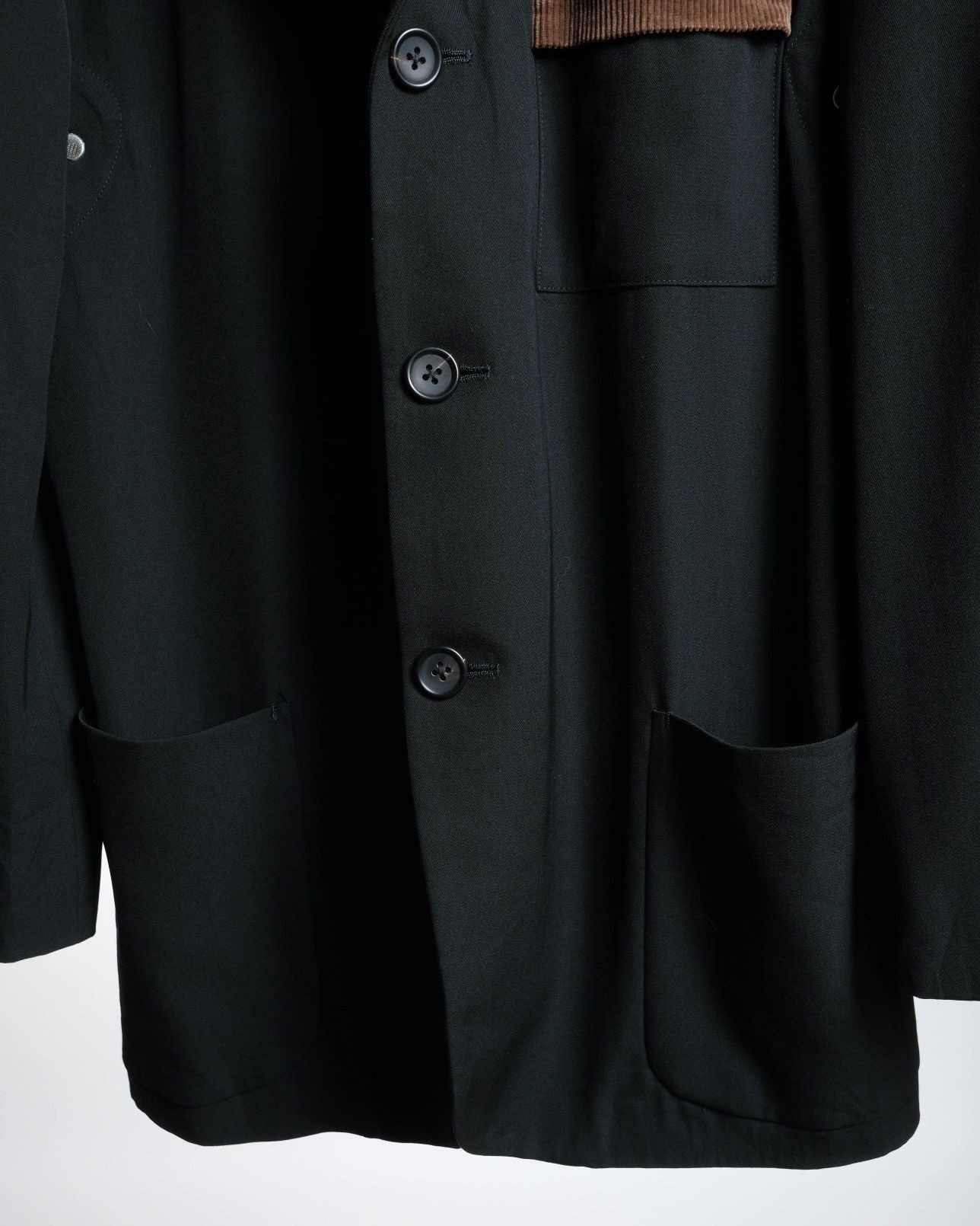 Yohji Yamamoto Yohji Yamamoto Pour Homme Corduroy Collar Blazer Size 38L - 8 Thumbnail