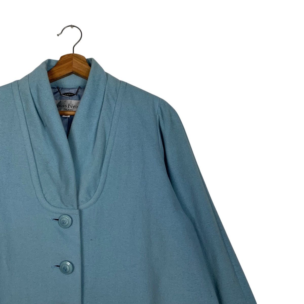 Louis Feraud LOUIS FERAUD Baby Blue Wool Oversized Coat Jacket #2038-C88 Size M / US 6-8 / IT 42-44 - 5 Thumbnail