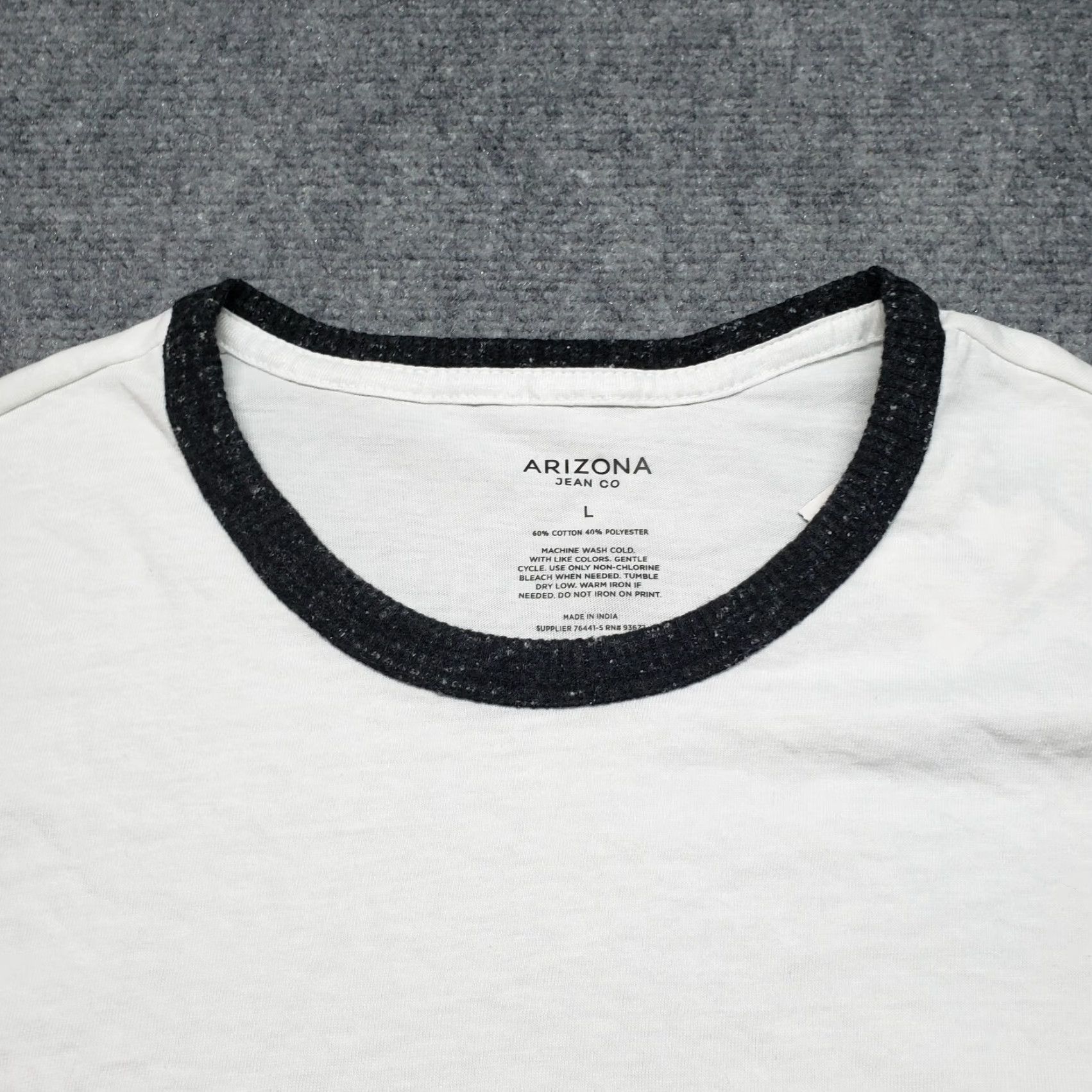 Vintage Arizona Jean Co T-Shirt Mens Size L White Black Round Neck Long Sleeve New Size US L / EU 52-54 / 3 - 2 Thumbnail