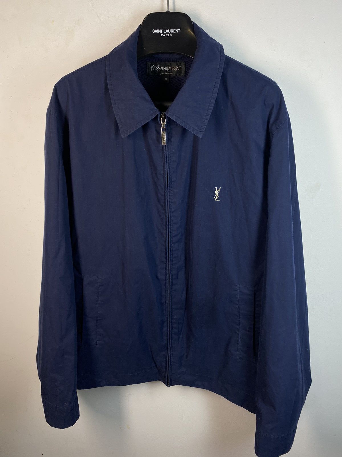 Yves Saint Laurent Autumn YSL Jacket Dark Navy YSL Bomber Size US M / EU 48-50 / 2 - 15 Thumbnail