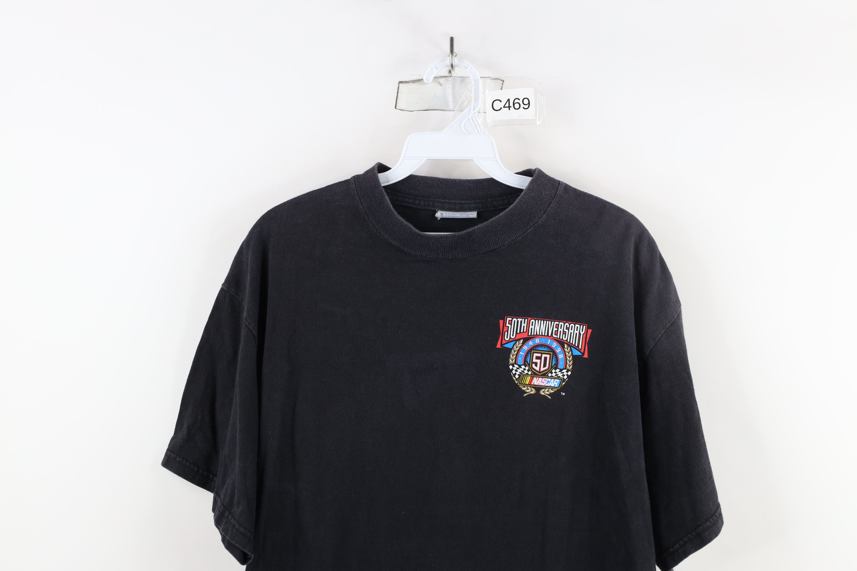 Vintage Vintage 90s Nascar Spell Out 50th Anniversary Racing T-Shirt Size US L / EU 52-54 / 3 - 2 Thumbnail