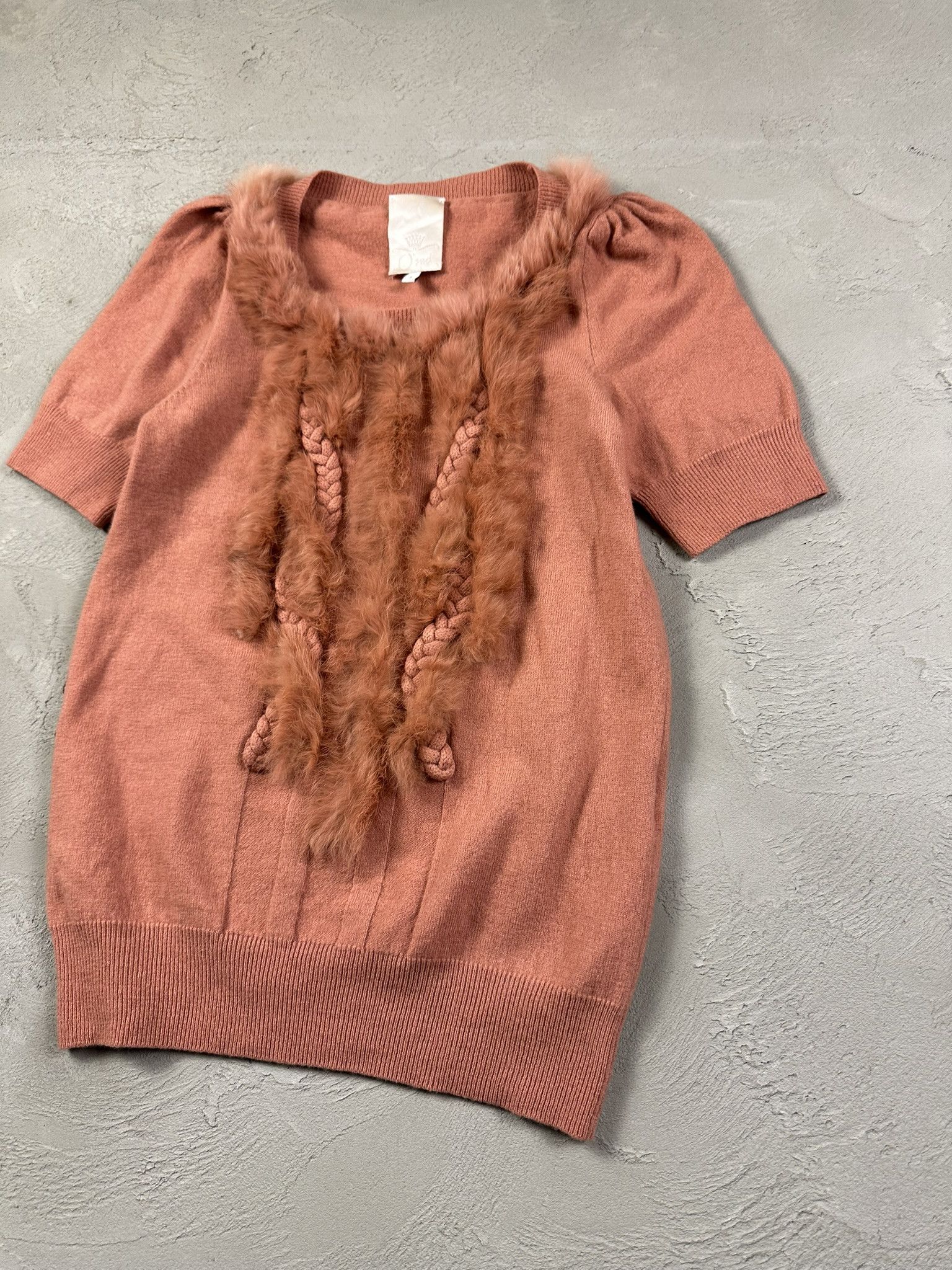 Japanese Brand × Vintage Vintage Avant Garde Japan Wool 3D Cable Fur T-shirt Size S / US 4 / IT 40 - 3 Thumbnail