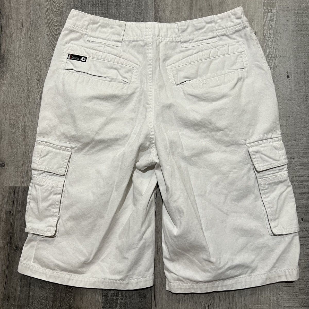 Southpole × Vintage VTG Southpole Baggy White Y2K Cargo Skater Hip Hop Shorts Size US 32 / EU 48 - 2 Thumbnail