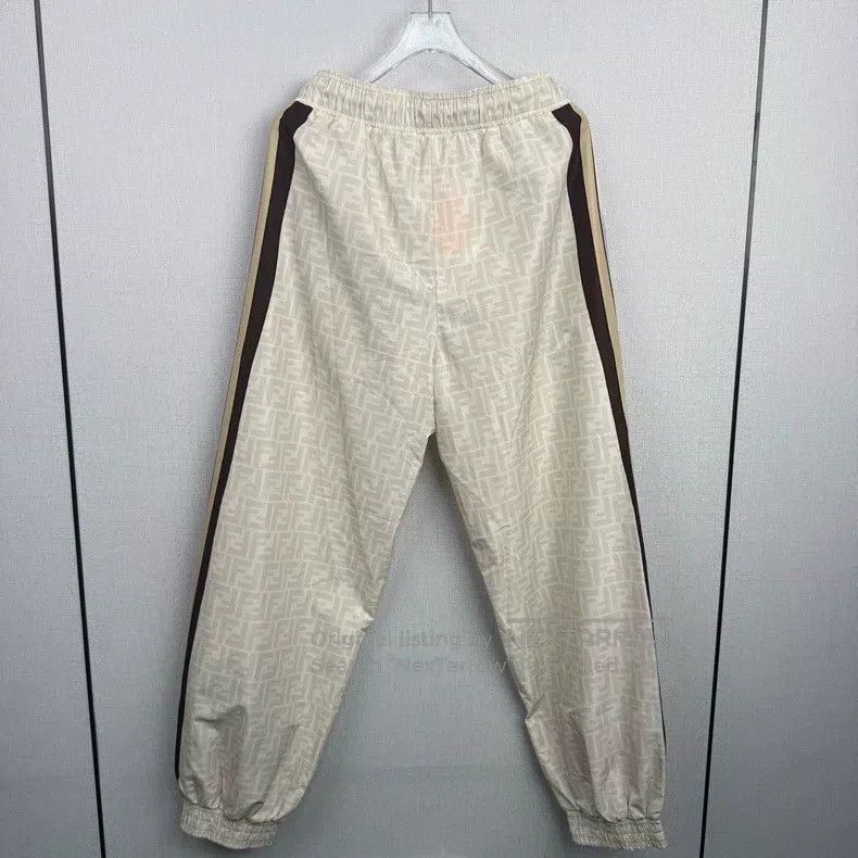 Fendi Fendi size S Off-white side-stripe all-over print long pant Size 42" / US 20 - 2 Thumbnail