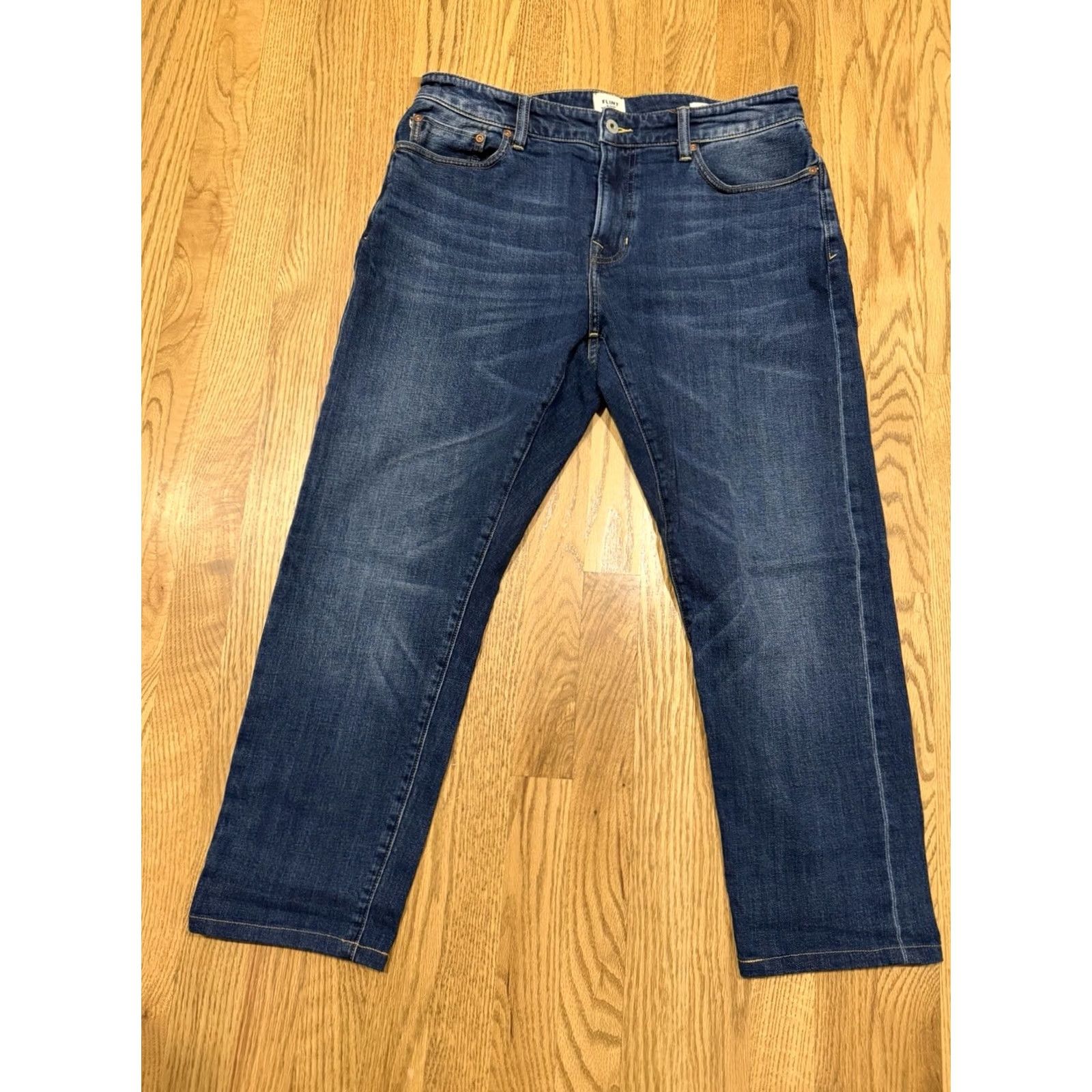 Flint And Tinder Flint And Tinder Jeans Men’s 32x26 Hemmed Athletic Tapered Denim Blue 5-Pocket Slim Fit N/A Size US 32 / EU 48 - 6 Thumbnail