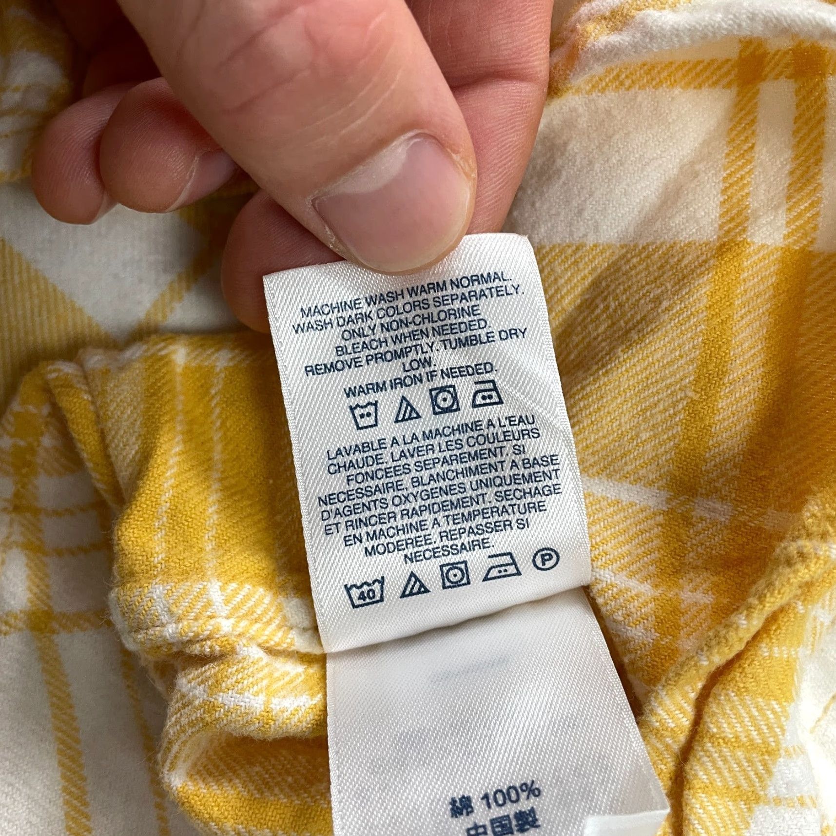 Lands' End VINTAGE Lands' End Women’s Button Down Shirt Casual Long Sleeve Plaid Cotton Fall Spring Summer Winter Size 2 Yellow White Size XS / US 0-2 / IT 36-38 - 7 Thumbnail
