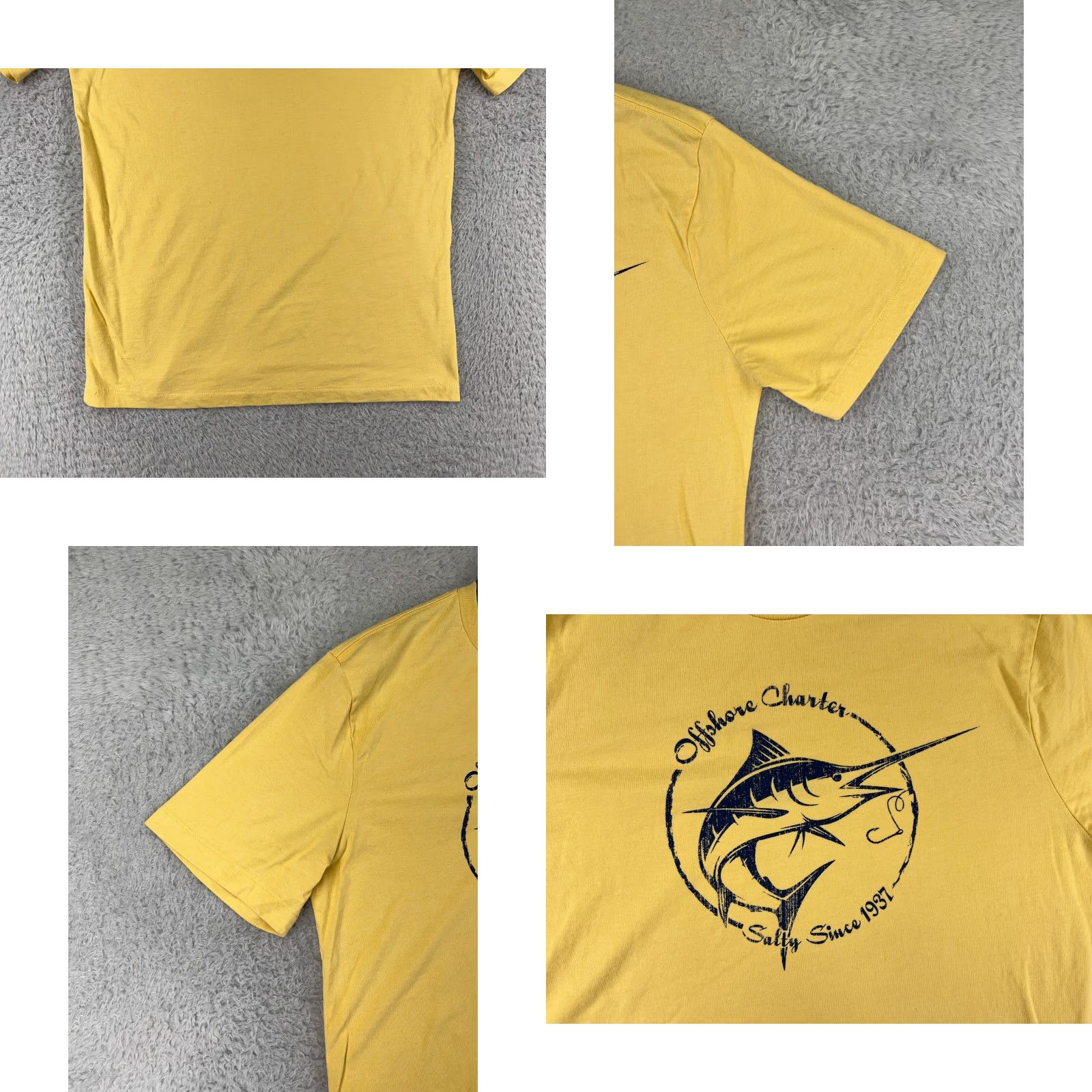Izod IZOD Shirt Mens M Yellow Saltwater Offshore Charter Swordfish Angler Cotton Size US M / EU 48-50 / 2 - 8 Thumbnail
