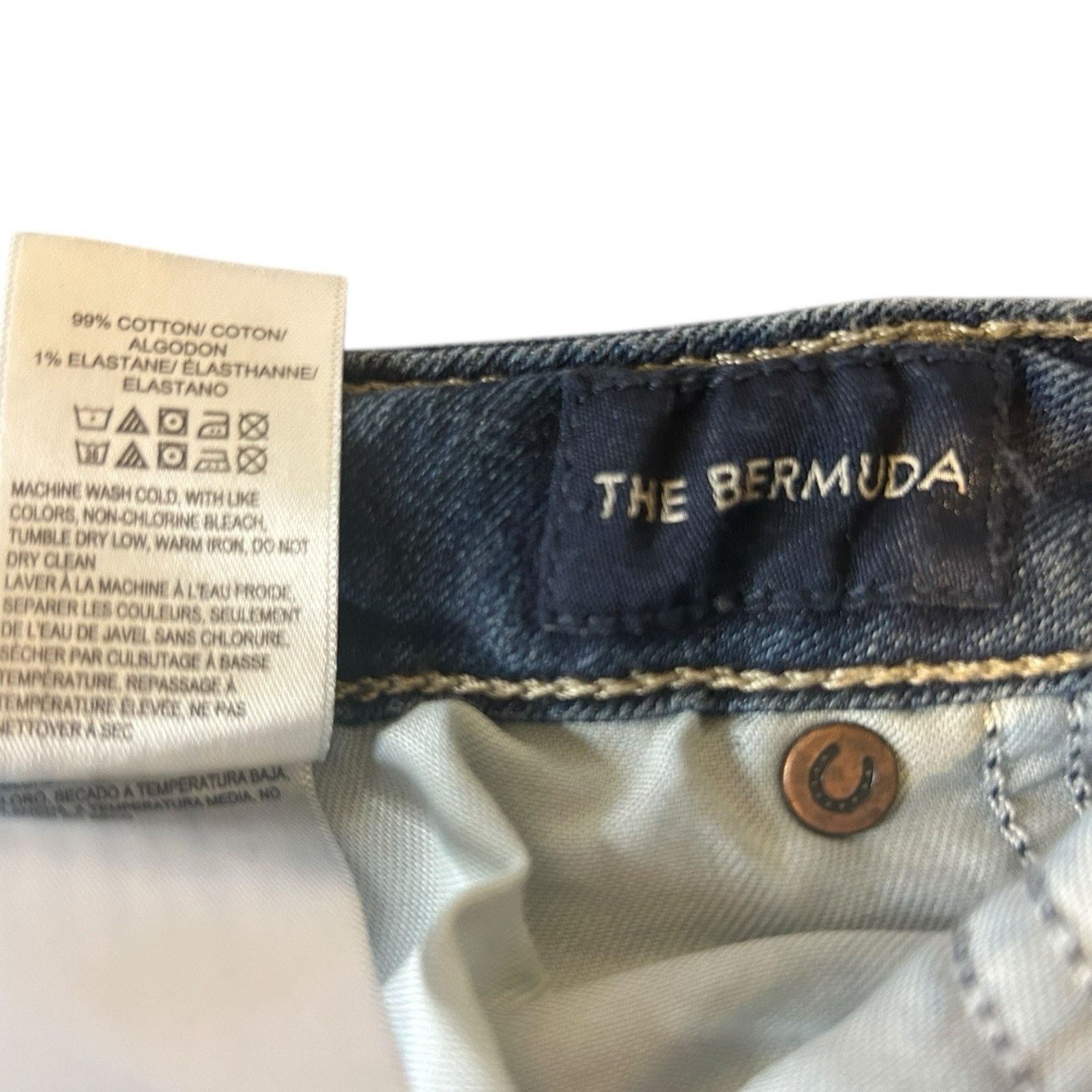 Lucky Brand Lucky Brand Women’s Dark Bermuda Denim Jean Shorts - 8/29 Size 30" / US 8 / IT 44 - 6 Thumbnail