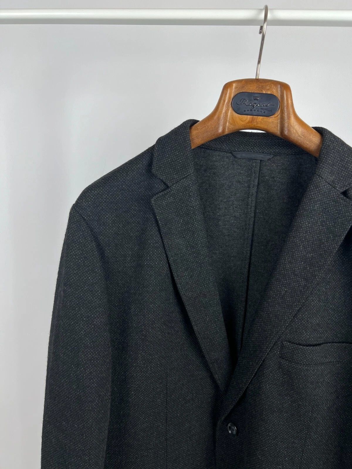 Hugo Boss Hugo Boss Men's Dark Gray Unlined Slim Fit Blazer Jacket Size 46R - 4 Thumbnail