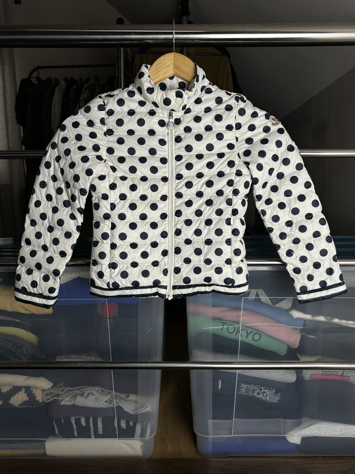 Moncler Kids Polka Dots Down Jacket