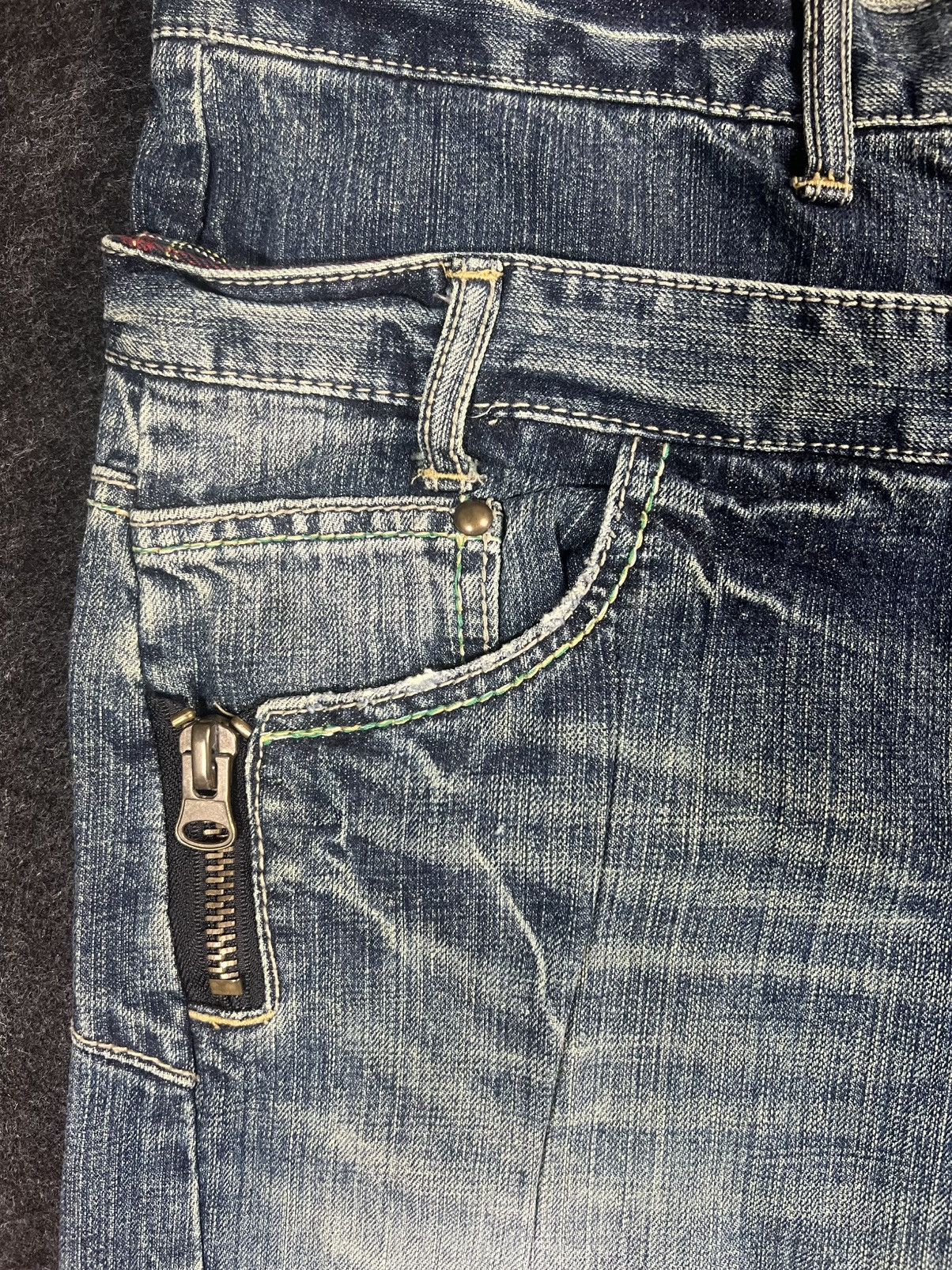 Tornado Mart Double Waist Whiskered Lightning Fade Amarantine Jeans Size US 34 / EU 50 - 5 Thumbnail