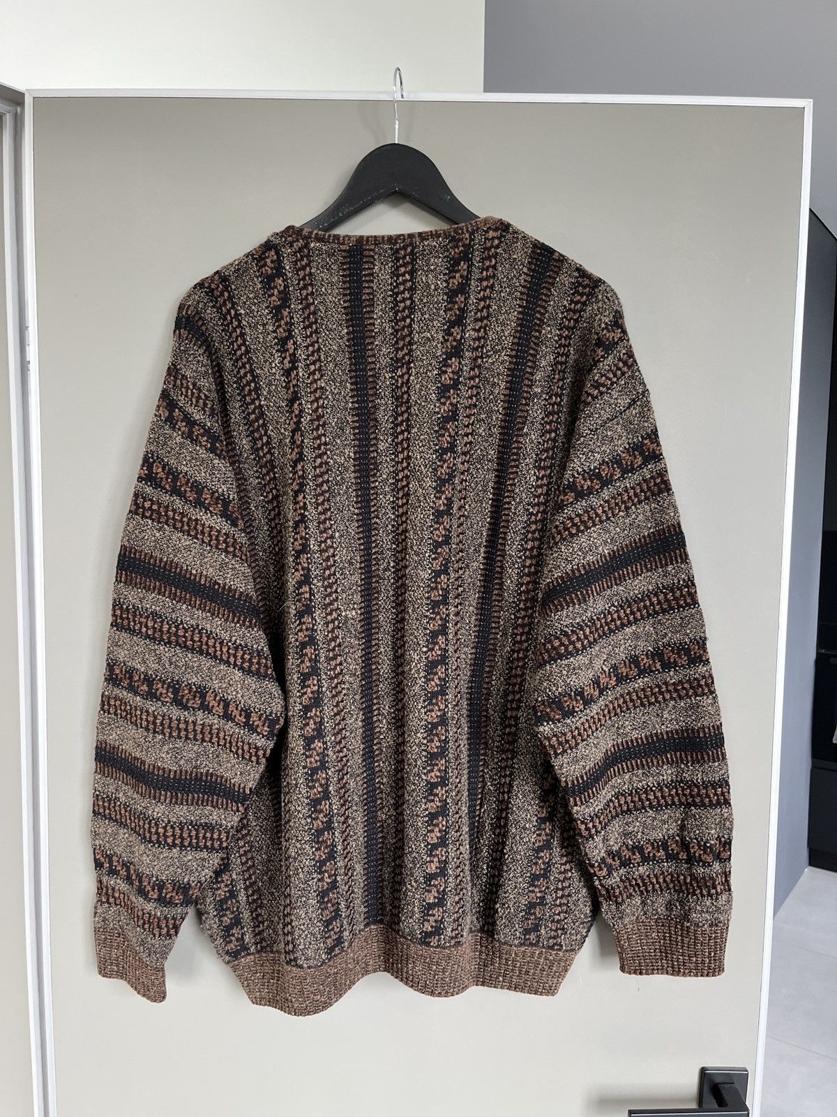 Ermenegildo Zegna Ermenegildo Zegna Chunky Brown heavy Knit Wool Sweater Size US XL / EU 56 / 4 - 9 Thumbnail