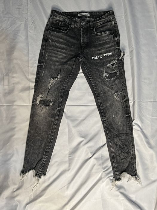 Zara ripped jeans on sale mens