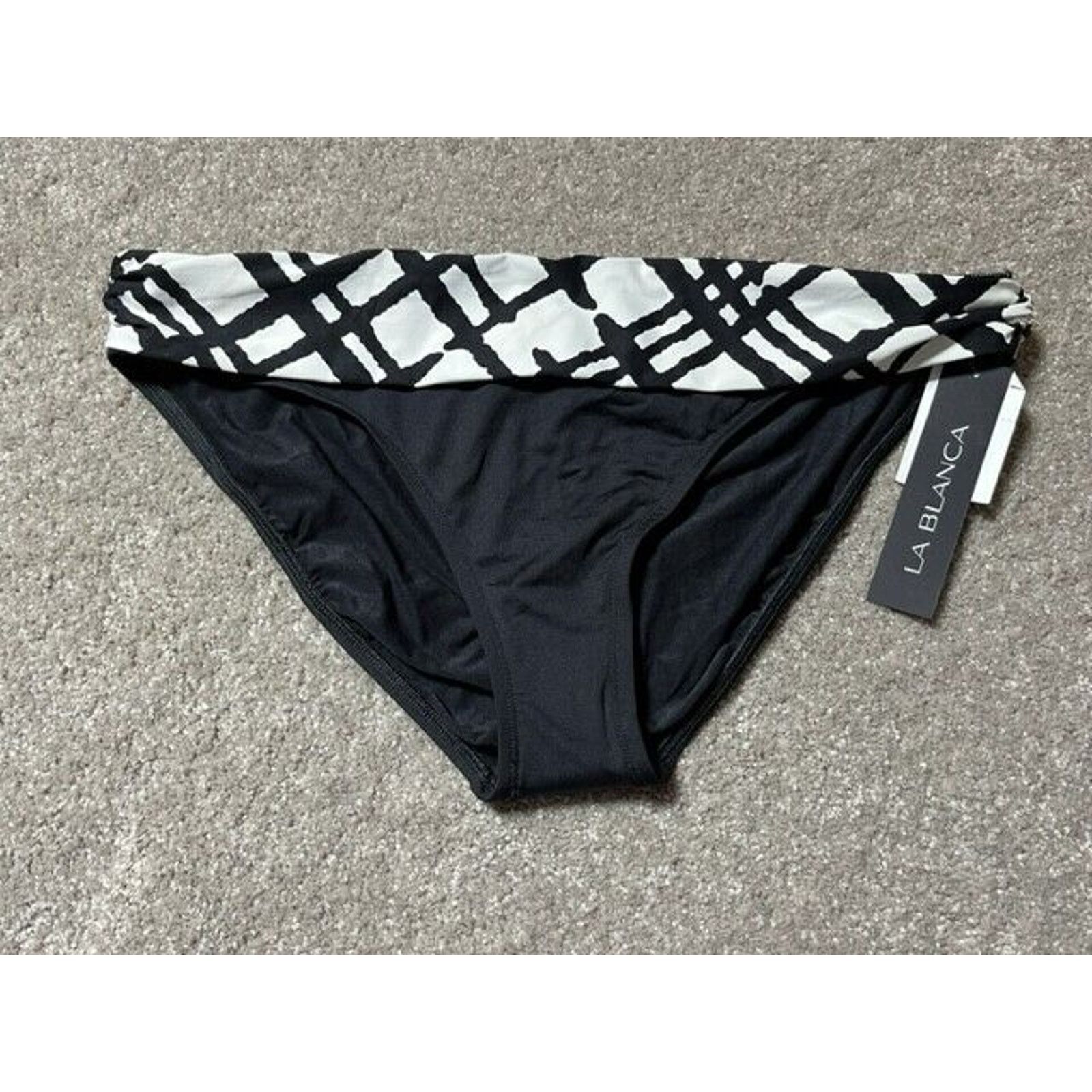 Other La Blanca Bikini Bottom14 Shirred Nylon Stretch Black Size XL / US 12-14 / IT 48-50 - 1 Thumbnail