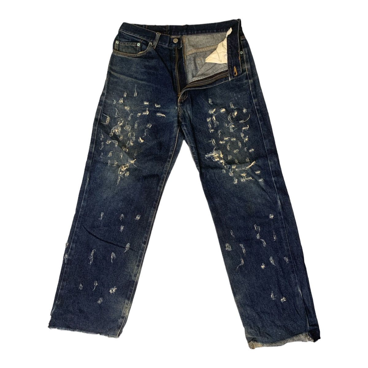 Japanese Brand Rare Design Distressed Mac Eye Denim Size US 32 / EU 48 - 3 Thumbnail