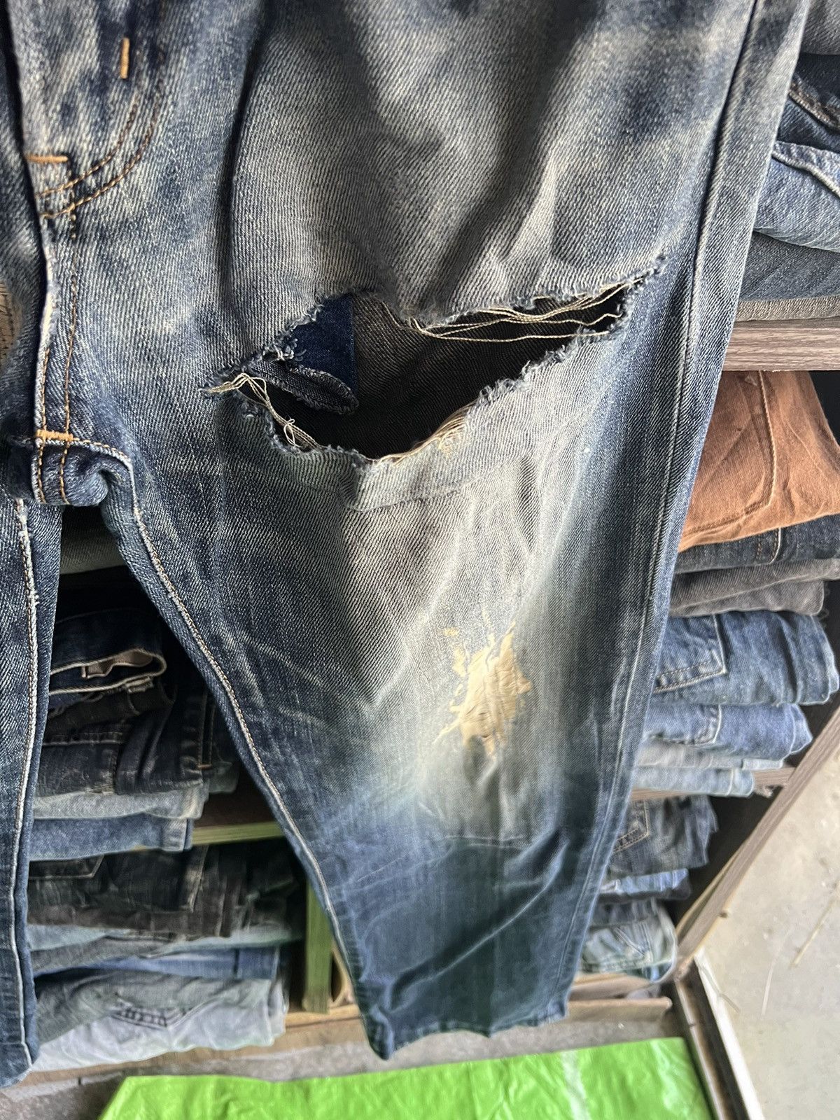 Edwin 🔥Made in Japan Edwin Distressed Denim Size US 35 - 9 Thumbnail