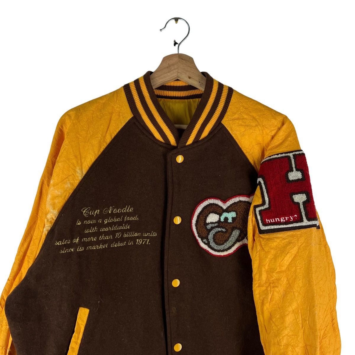 Hysteric Glamour 🔥VINTAGE BOMBER JACKET LEATHER HANDLING BIG LOGO CARTOON Size US M / EU 48-50 / 2 - 3 Thumbnail