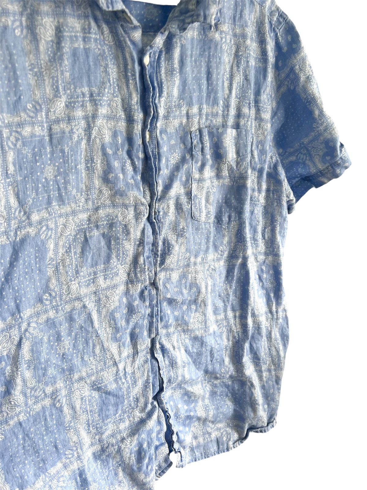 Vintage Vintage Blue Bandana Button Up Shirt Size US L / EU 52-54 / 3 - 3 Thumbnail