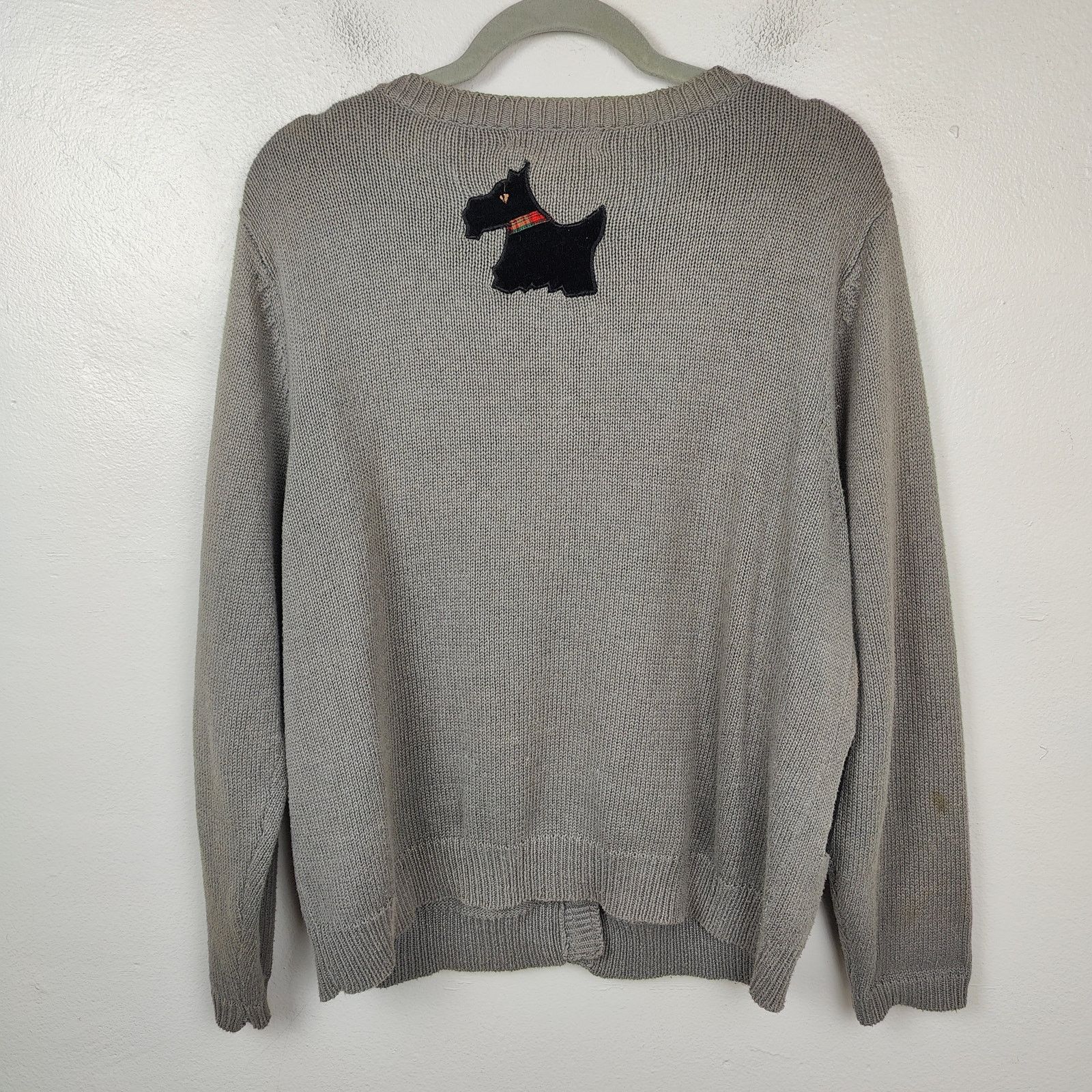Other Vintage All Points Scottish Terrier Cardigan Sweater Large Size L / US 10 / IT 46 - 4 Thumbnail