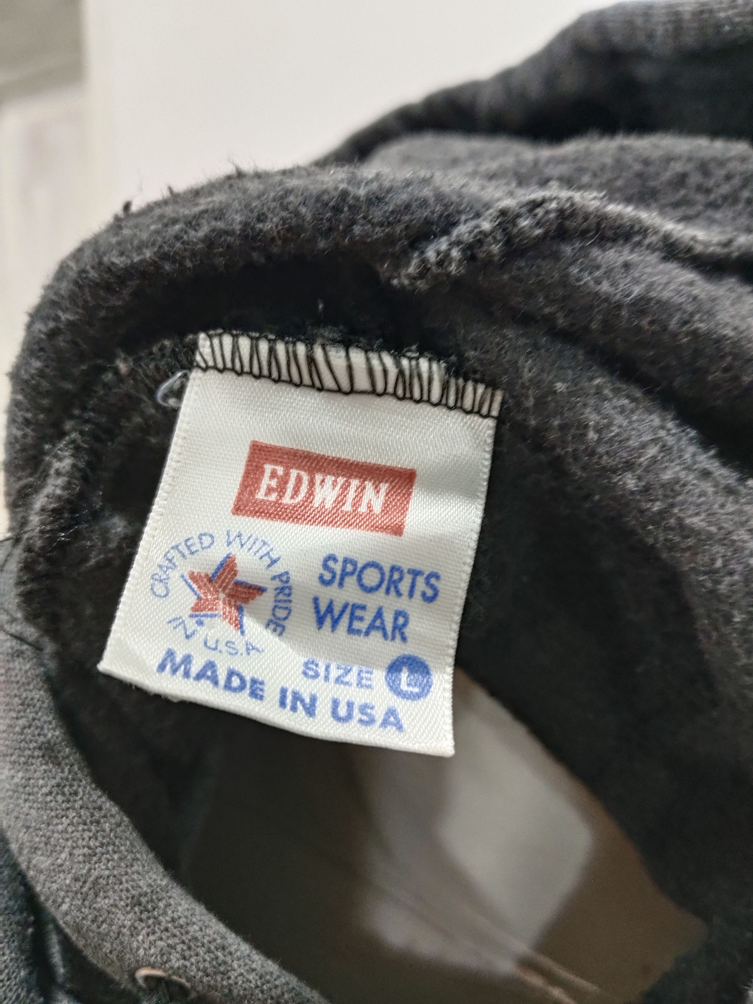 Edwin × Vintage Vintage Faded Plain Edwin Hoodie Sweatshirt Size US L / EU 52-54 / 3 - 5 Thumbnail