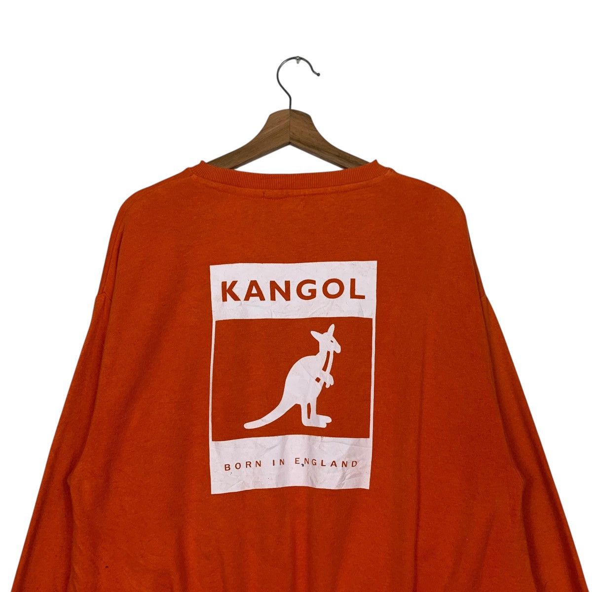 Kangol KANGOL Big Logo Orange Crewneck Sweatshirt #1554-C70 Size US L / EU 52-54 / 3 - 2 Thumbnail
